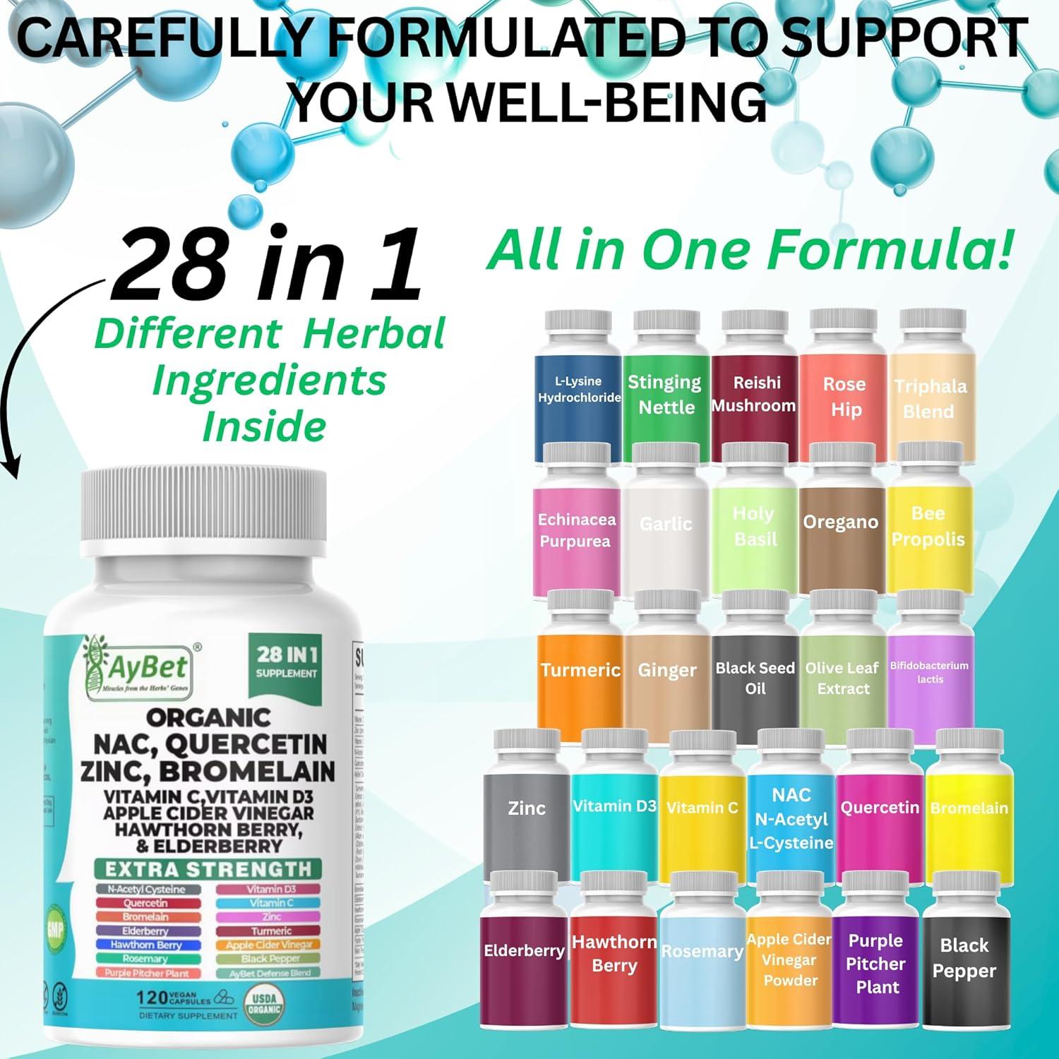 Suplemento Inmunológico AyBet 120 Cápsulas Veganas 28 en 1