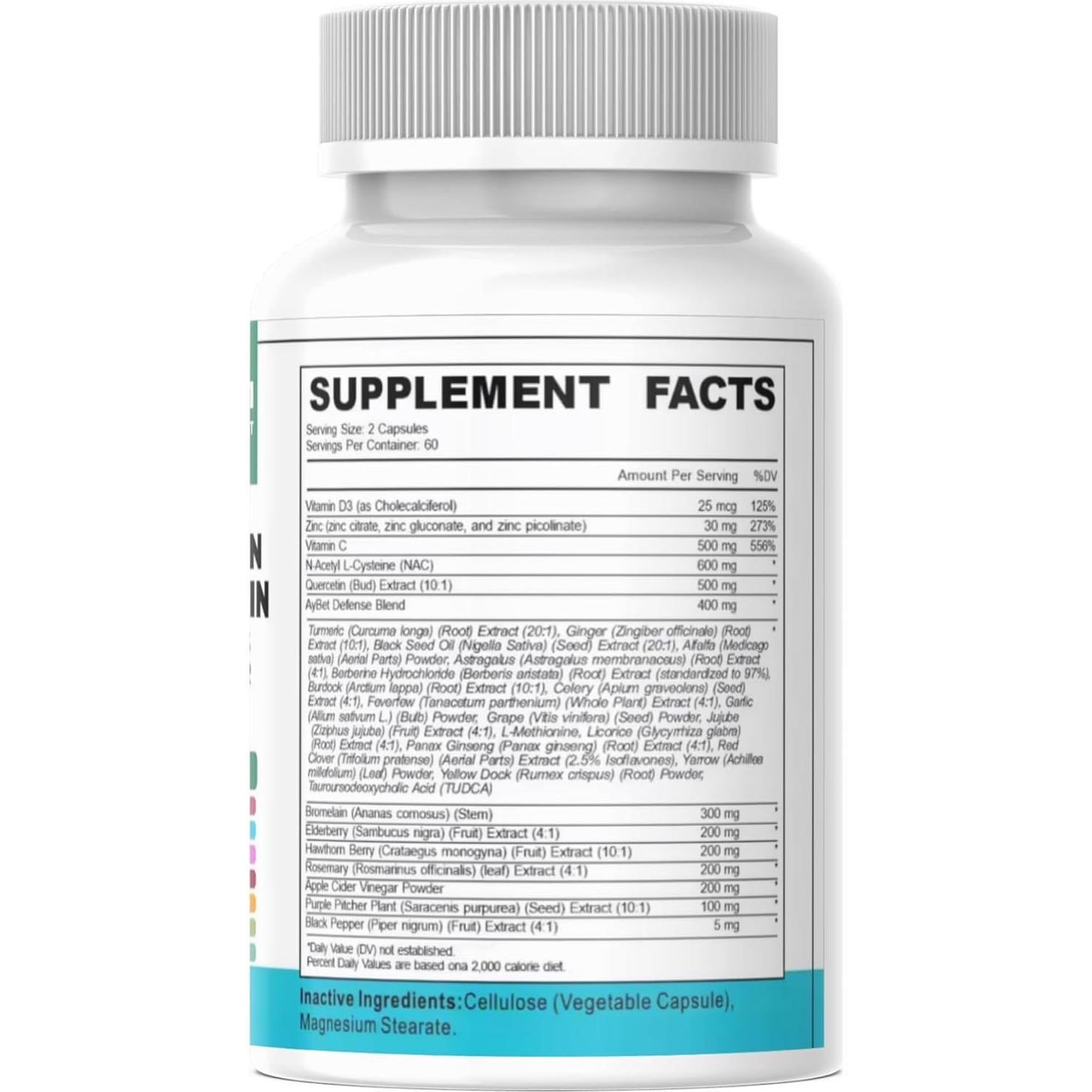 Suplemento Inmunológico AyBet 120 Cápsulas Veganas 28 en 1