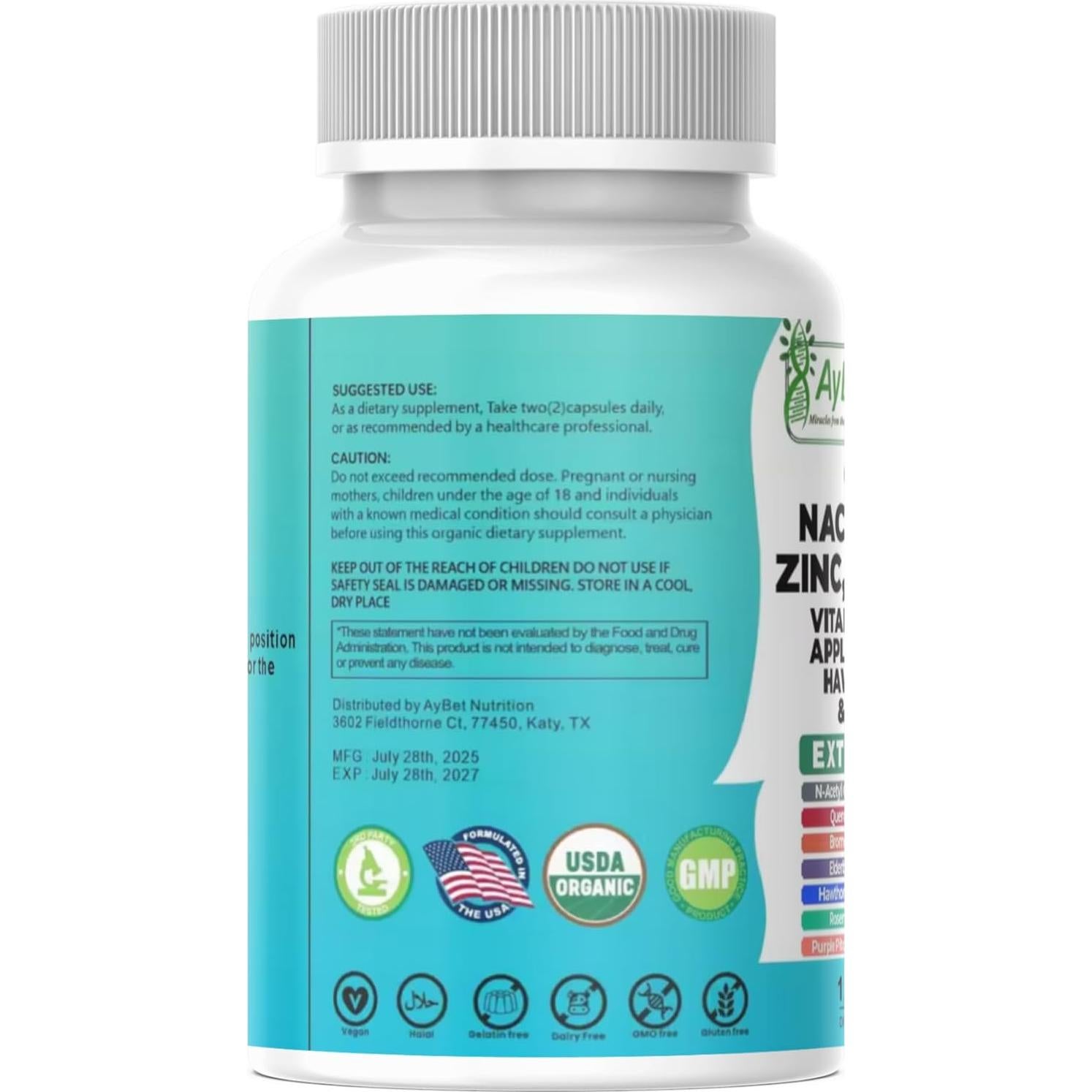 Suplemento Inmunológico AyBet 120 Cápsulas Veganas 28 en 1