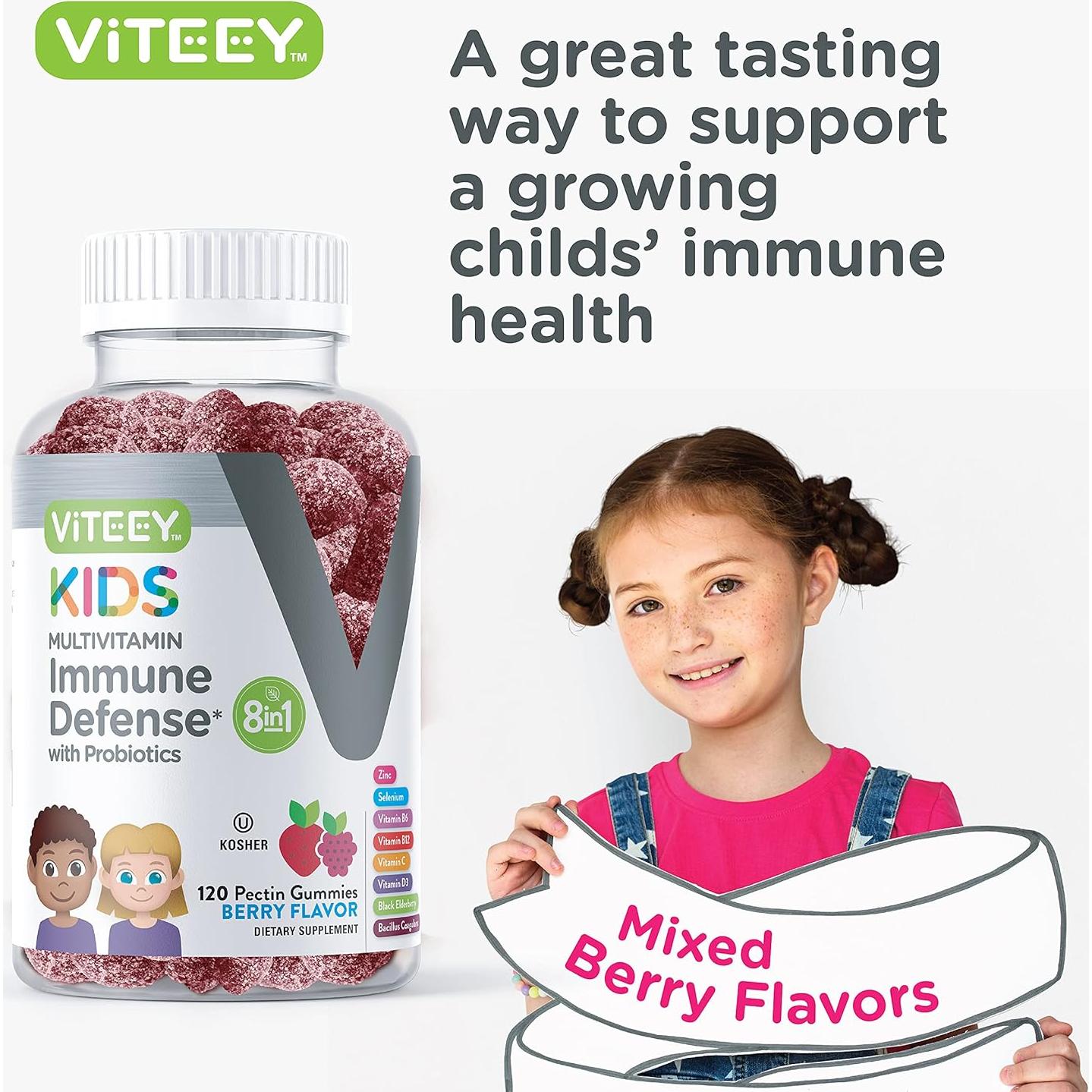 Gomitas Multivitamínicas Viteey 120 Unidades Sabor Baya