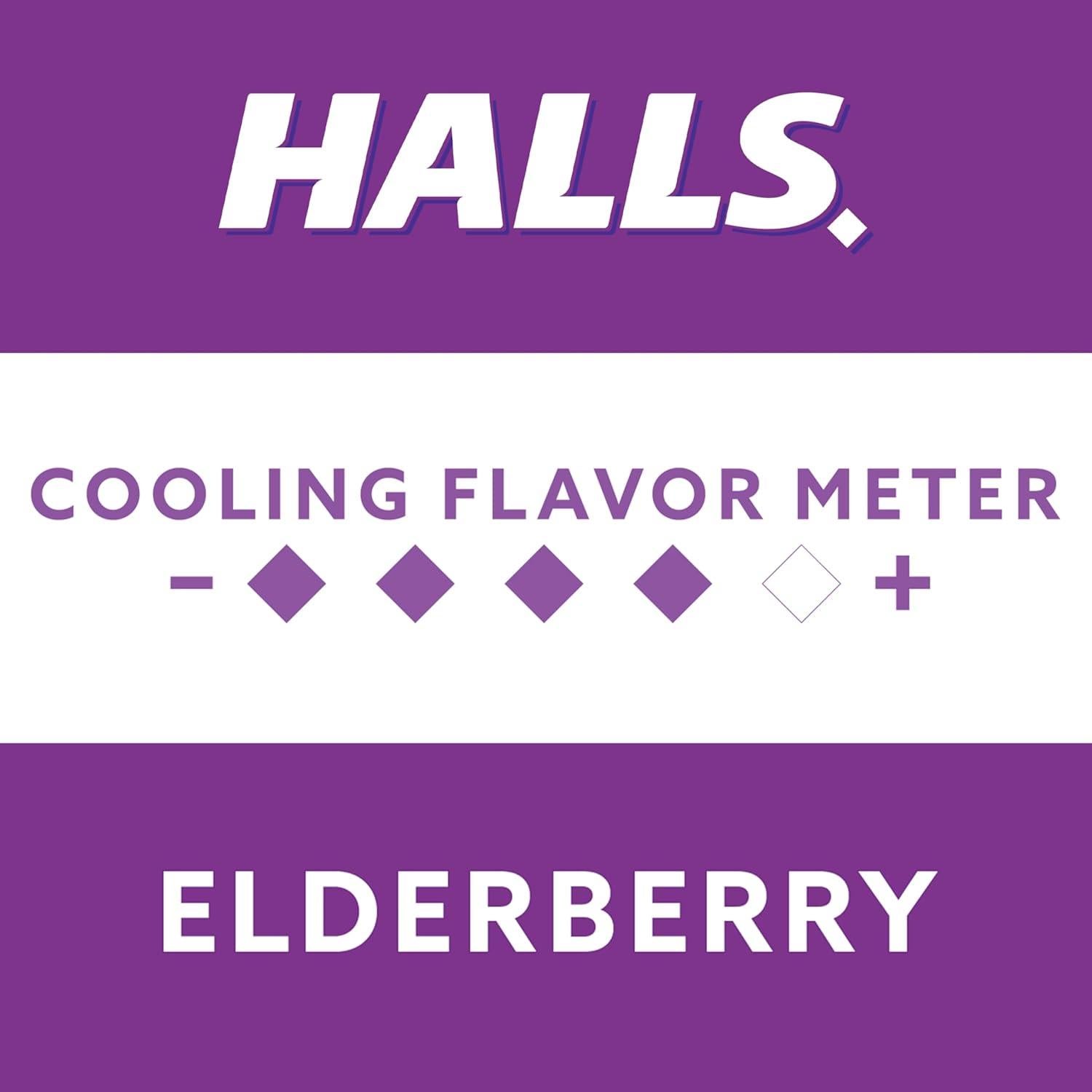 HALLS Caramelos Alivio de Tos y Garganta Sabor Saúco 25 Unidades