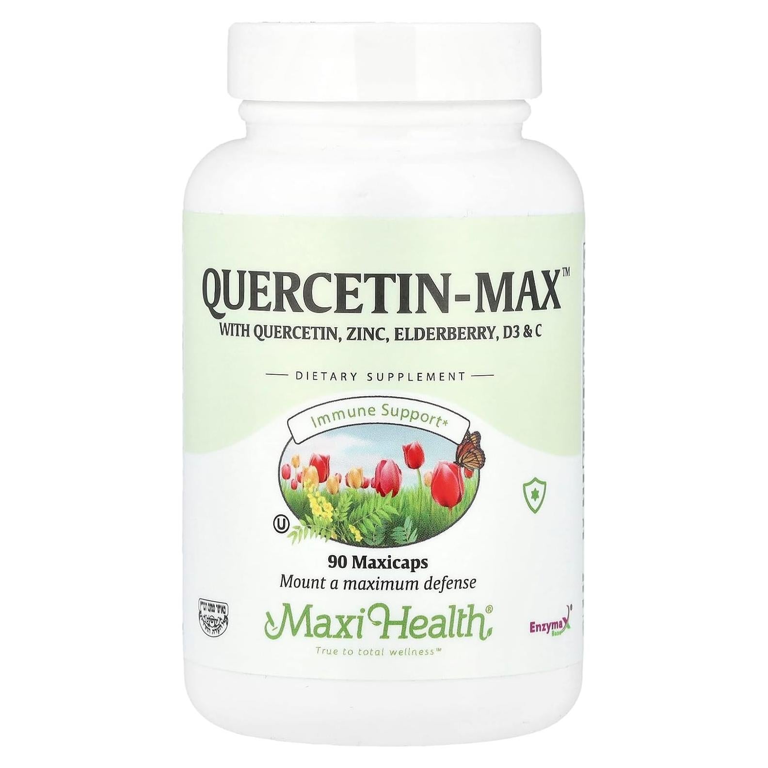 Cápsulas de Quercetina 500mg Maxi Health con Zinc y Vitamina C - 90 Veganas