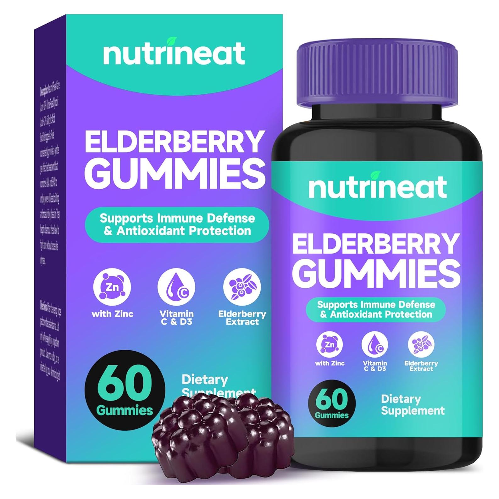 Gomitas de Saúco NutriNeat 60 Unidades - Vitamina C, D3 y Zinc