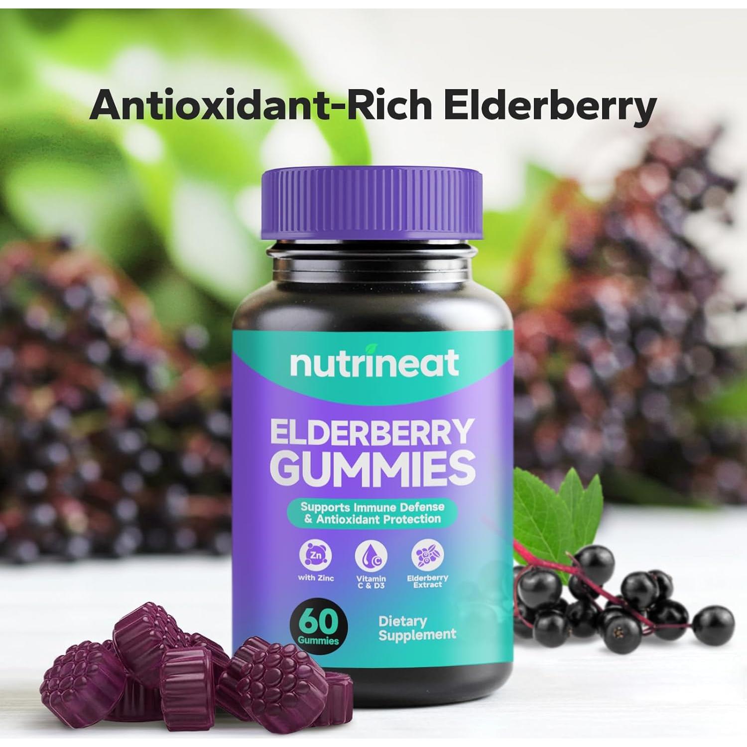 Gomitas de Saúco NutriNeat 60 Unidades - Vitamina C, D3 y Zinc