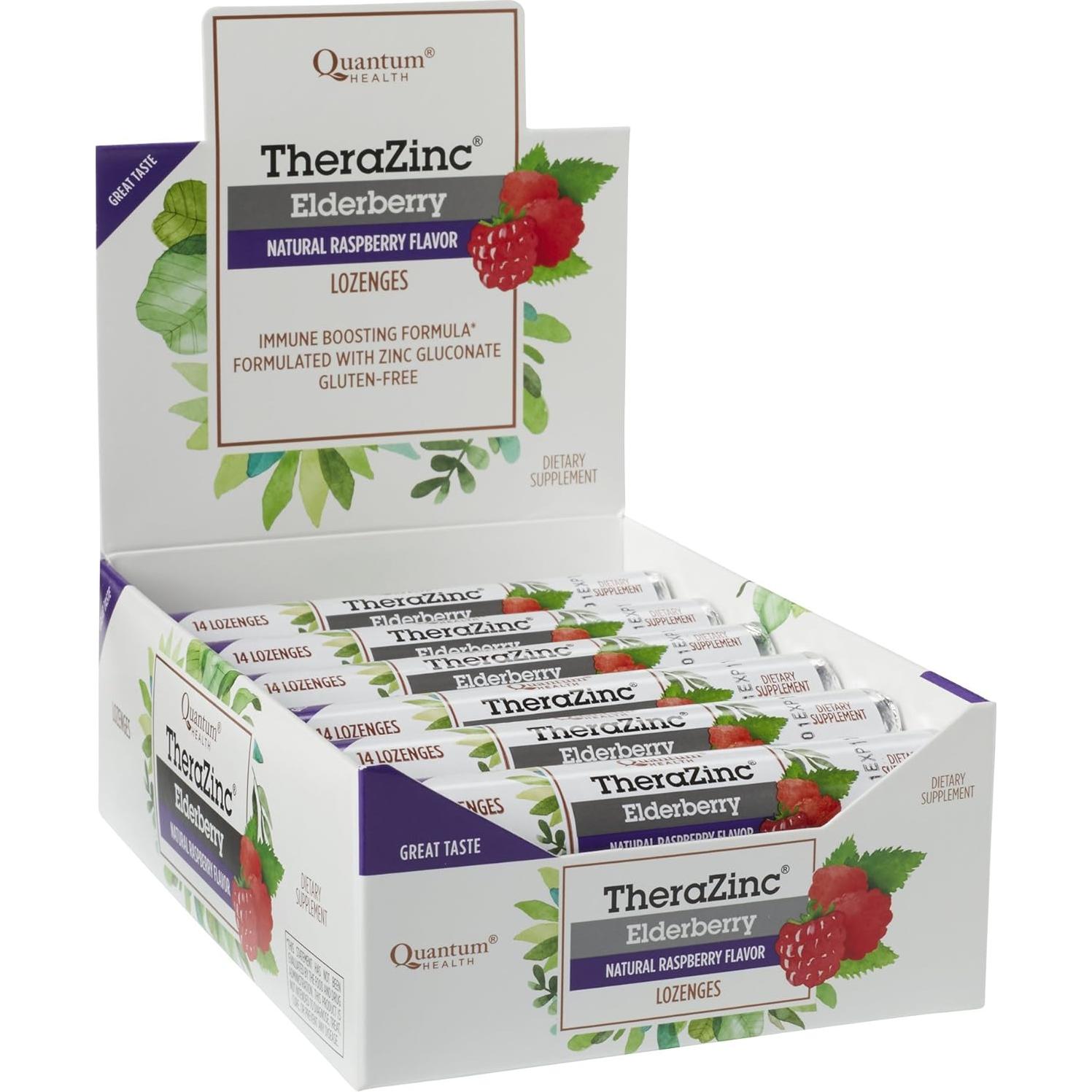 Pastillas de Zinc Quantum Health TheraZinc 14 Unidades Sabor Frambuesa