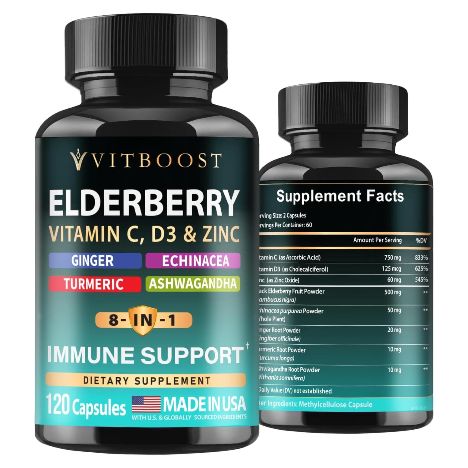 Suplemento Inmunológico Saúco Fresh Leaf 120 Cápsulas