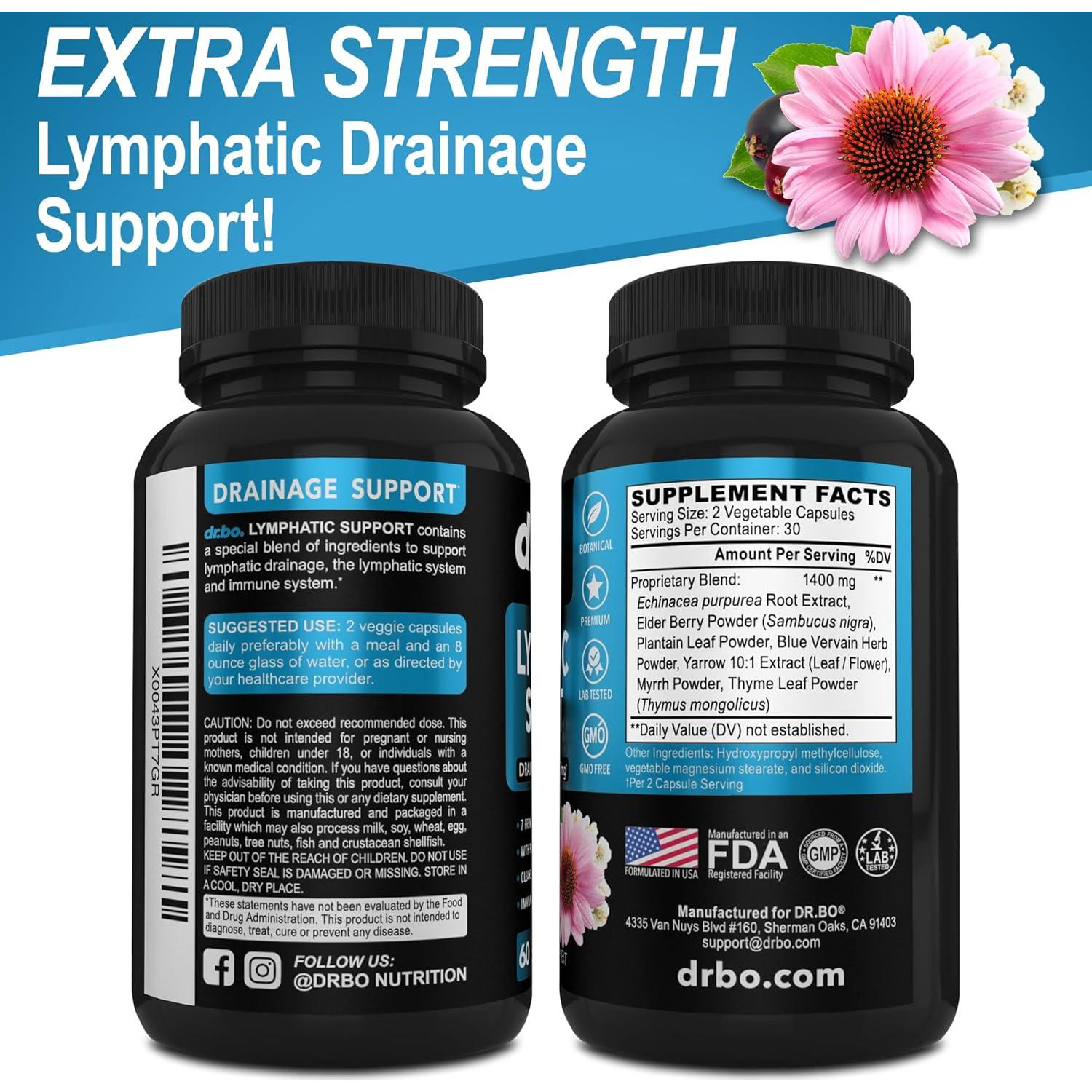 Suplemento Drenaje Linfático DR. BO 56.7g Pastillas Herbales