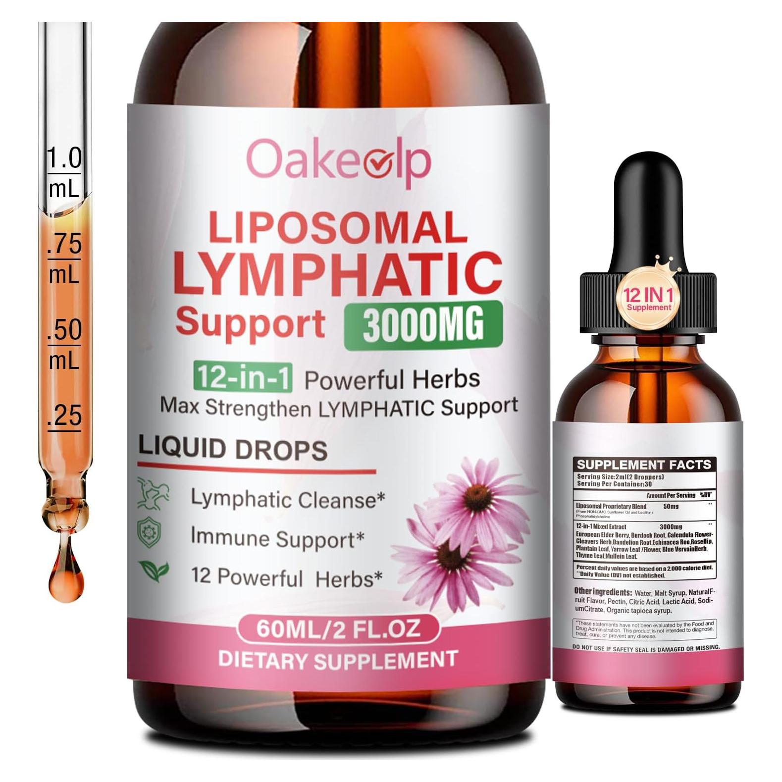 Gotas Drenaje Linfático Oakevlp 3000MG 12 en 1 29.57ml