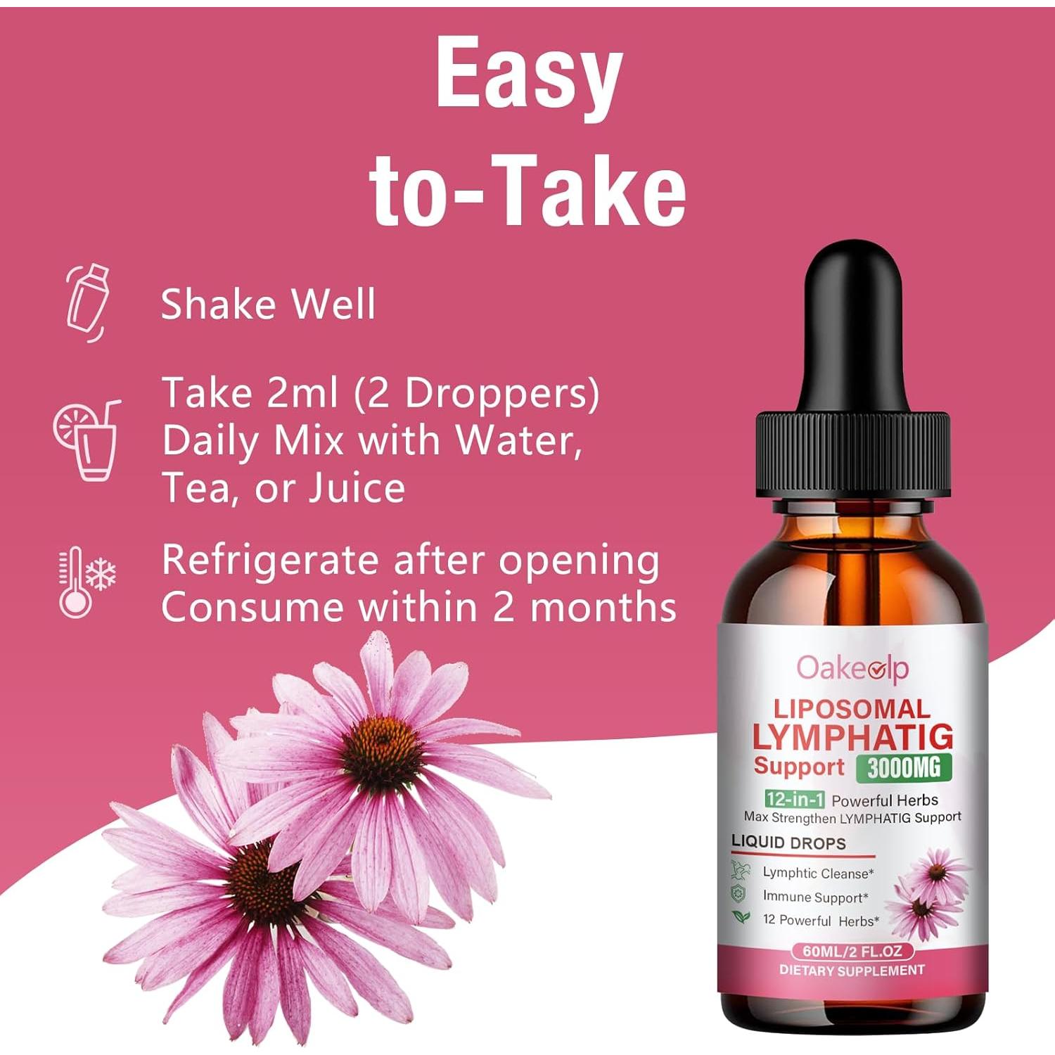 Gotas Drenaje Linfático Oakevlp 3000MG 12 en 1 29.57ml