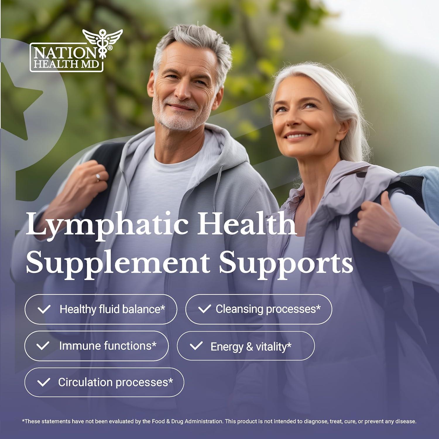 Lymph MD Suplemento Drenaje Linfático 120 Cápsulas Nation Health