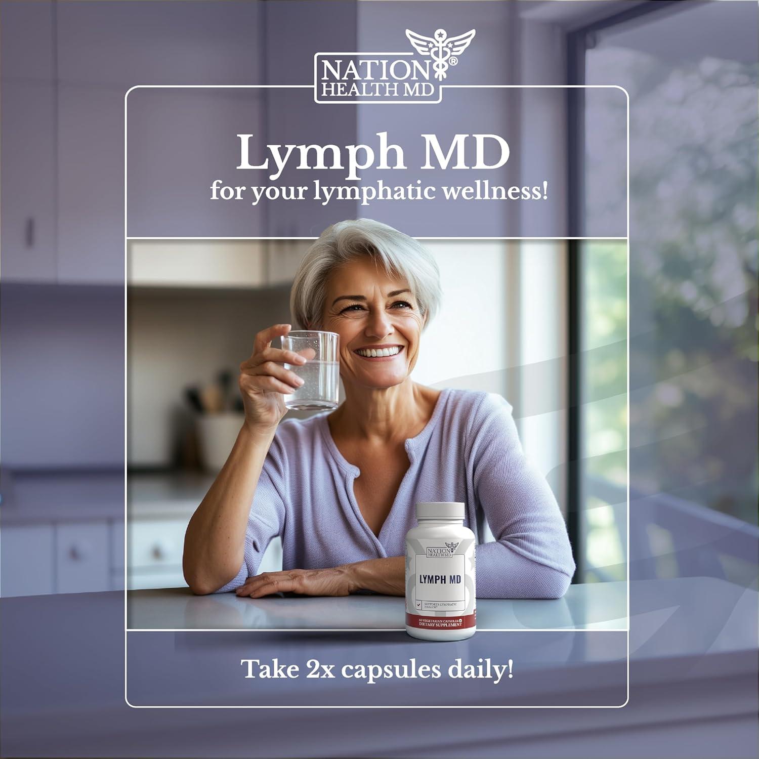Lymph MD Suplemento Drenaje Linfático 120 Cápsulas Nation Health