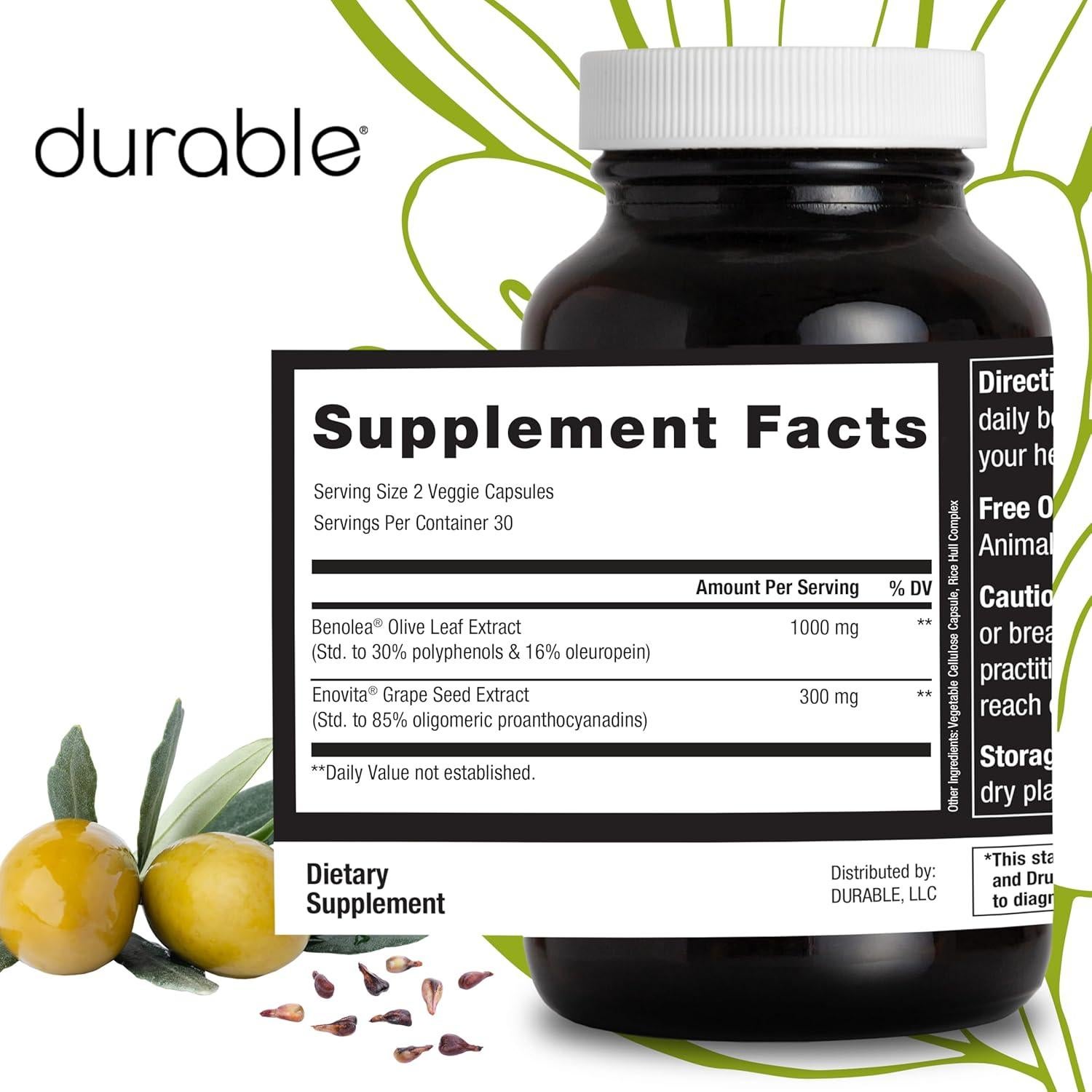 Suplemento Natural Durable para Presión Arterial 60 Cápsulas