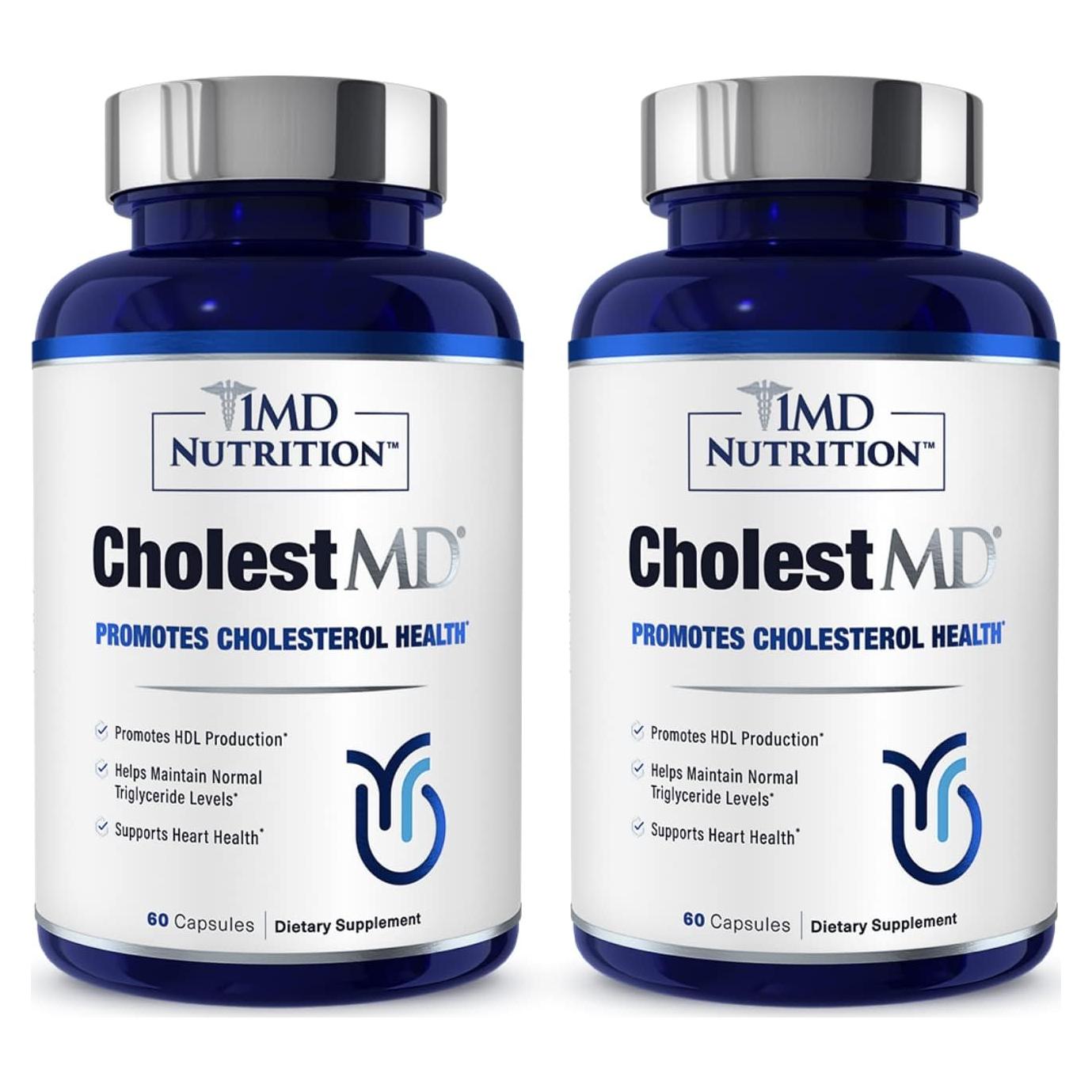 Suplemento CholestMD 1MD Nutrition con Ajo y Niacina - 120 Cápsulas