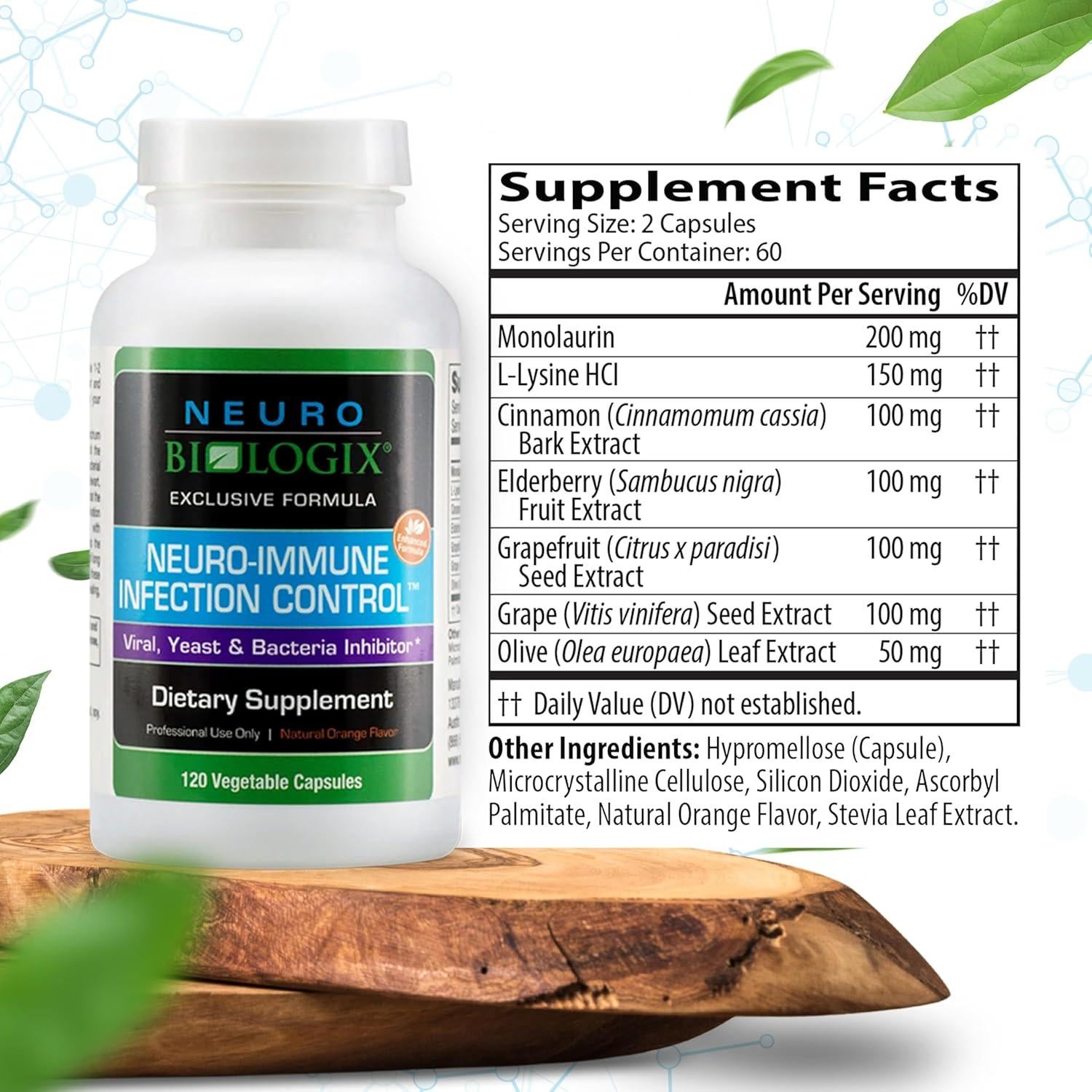 Suplemento Inmunológico Neurobiologix 120 Cápsulas - Control de Infección