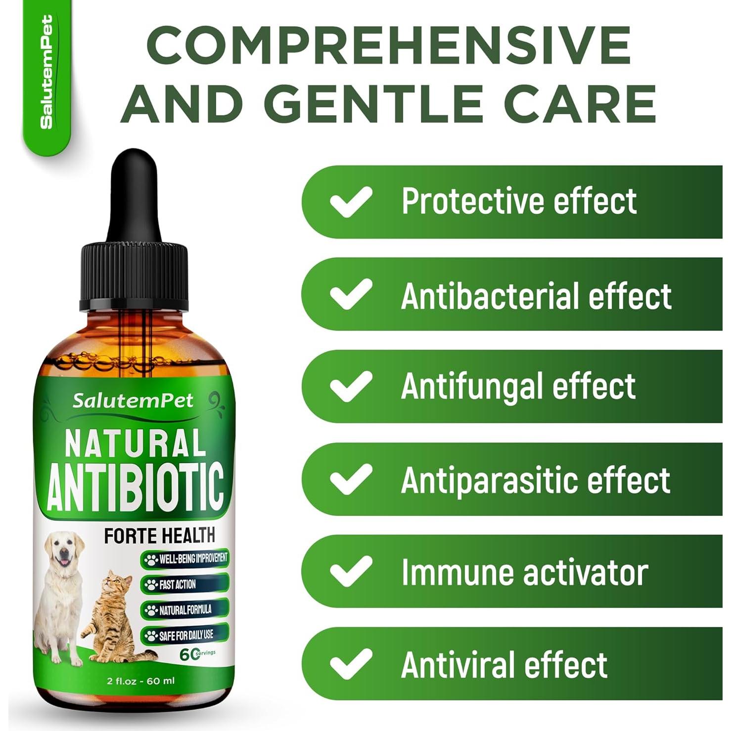 Antibiótico Natural para Perros y Gatos SalutemPet 60 ml
