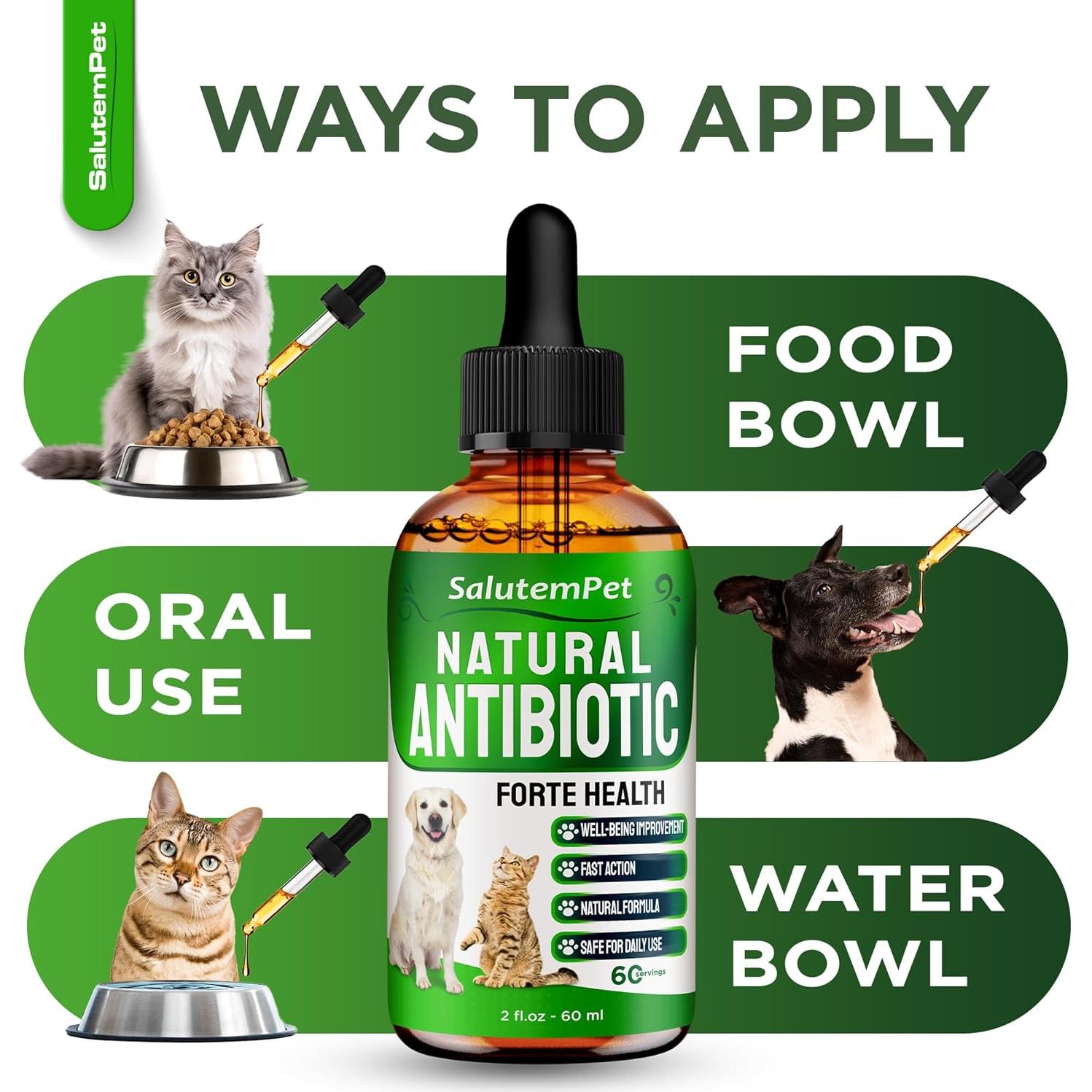 Antibiótico Natural para Perros y Gatos SalutemPet 60 ml