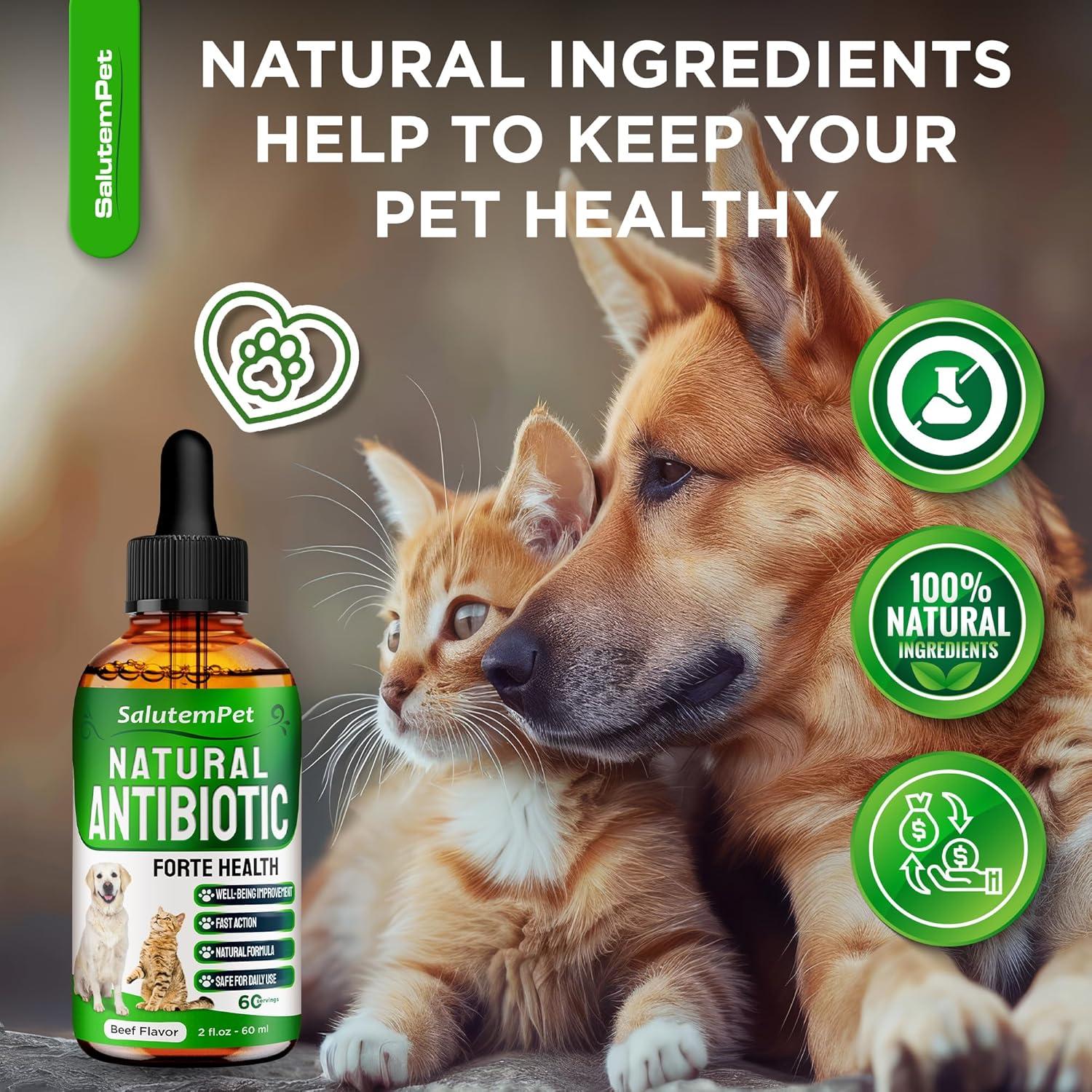 Antibiótico Natural para Perros y Gatos SalutemPet 60 ml