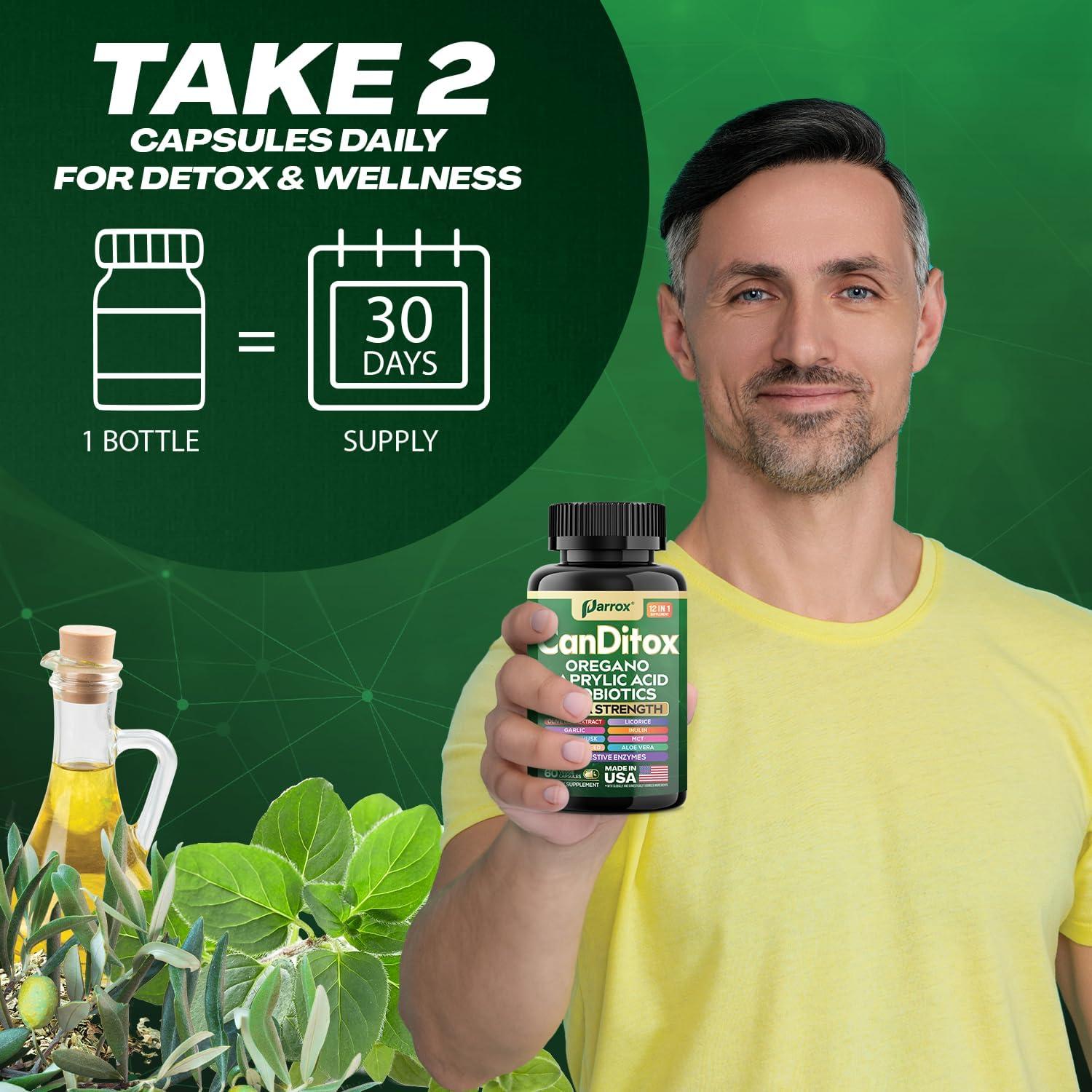 Cápsulas Parrox CanDitox 60 Unidades - Suplemento Digestivo