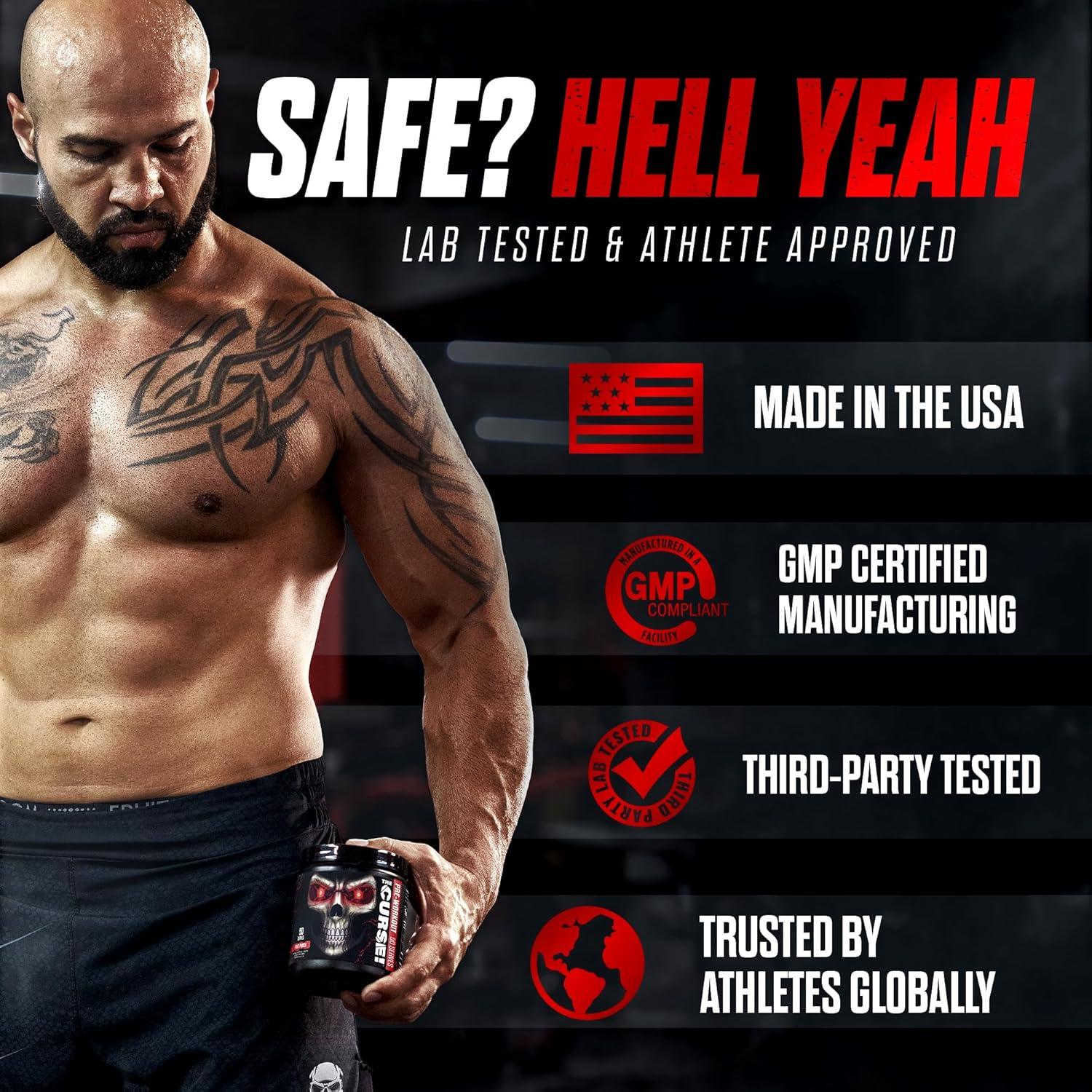 JNX SPORTS The Curse! Polvo Pre Entrenamiento 150g Sabor Uva Oscura