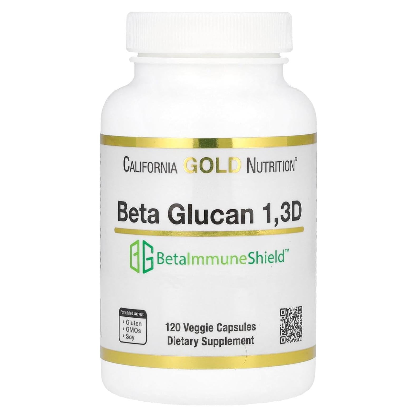 Beta Glucano 1,3D California Gold Nutrition 120 Cápsulas