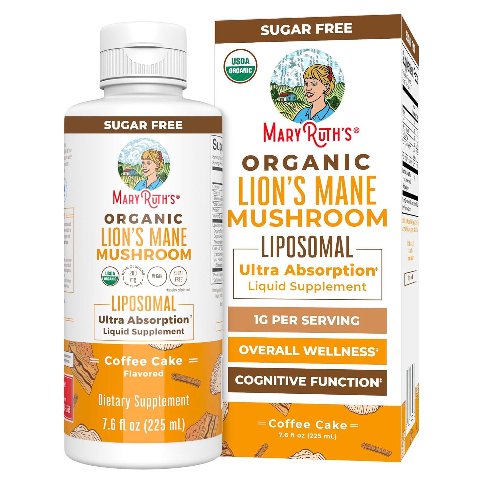 Suplemento Líquido de Hongo Lion's Mane MaryRuth 215g