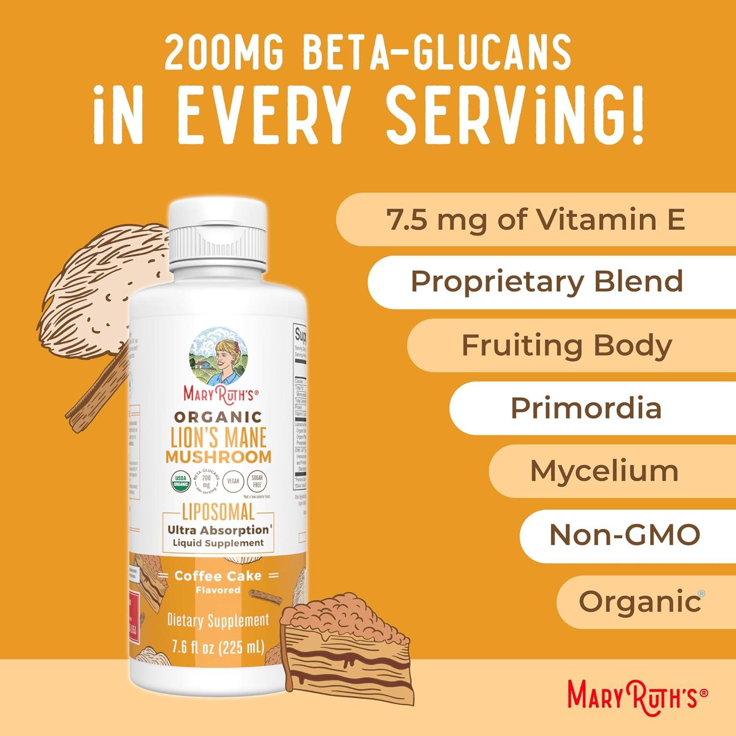 Suplemento Líquido de Hongo Lion's Mane MaryRuth 215g