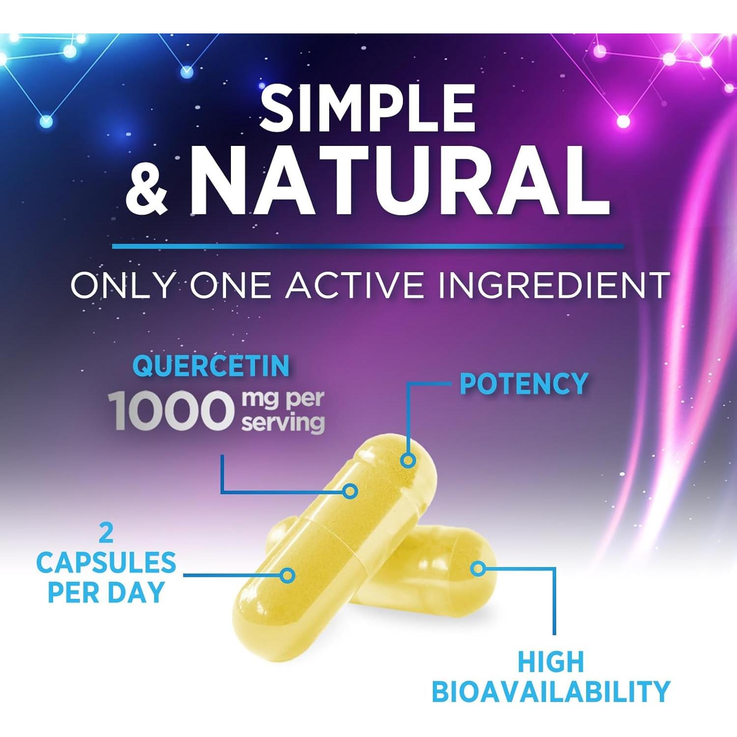 Suplemento de Quercetina 1000mg Nature's Peak - 60 Cápsulas