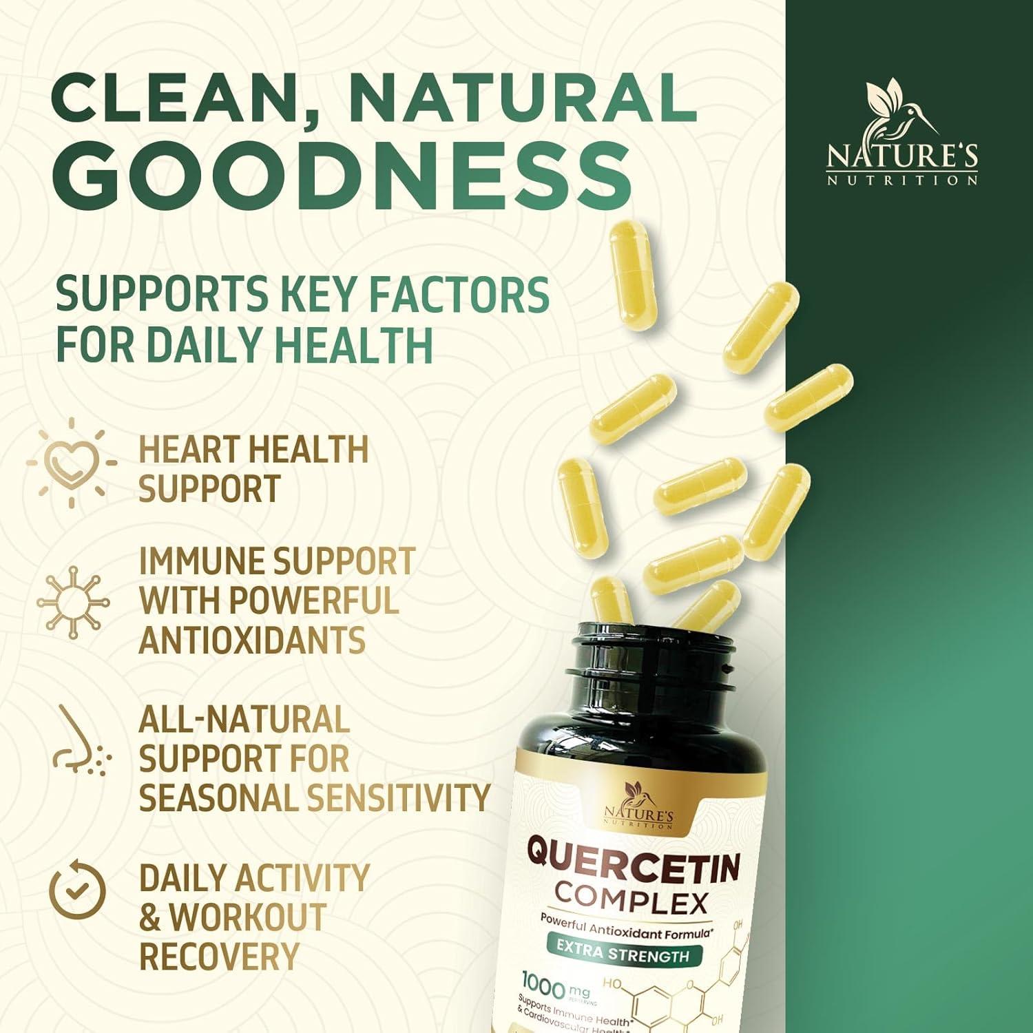 Suplemento de Quercetina 1000mg Nature's Nutrition - 120 Cápsulas
