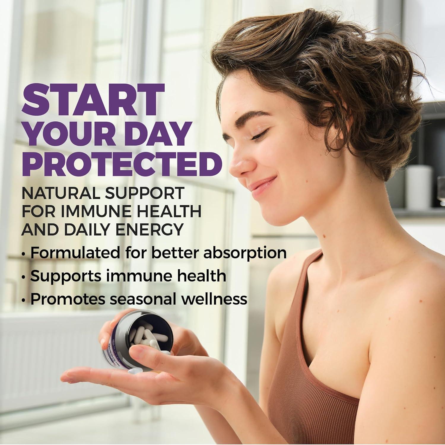 Quercetina 500mg con Bromelina y Vitamina C - 60 Cápsulas Veganas