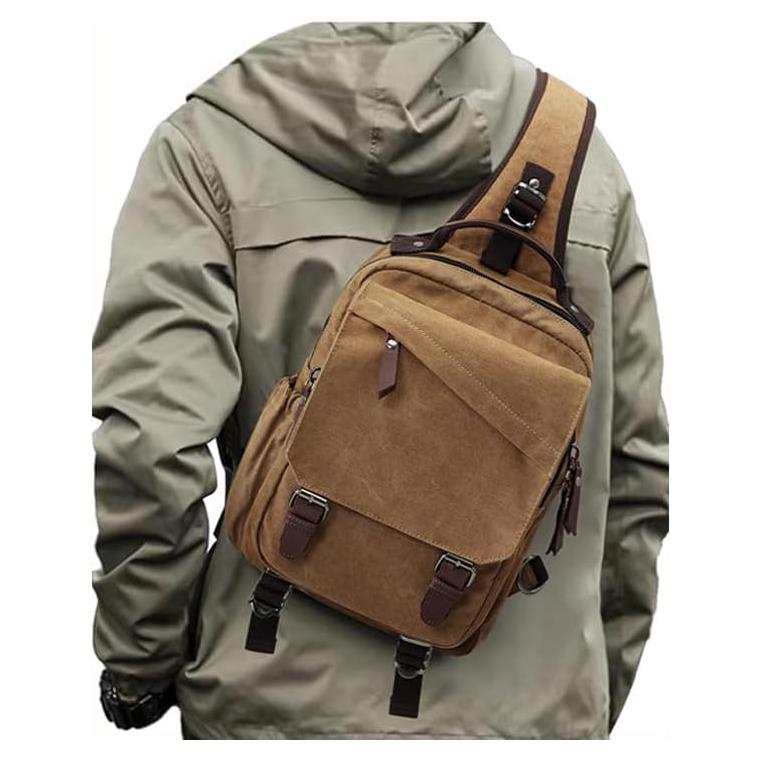 Bolsa Mensajera Lona A-Khaki 33x29cm Multifuncional