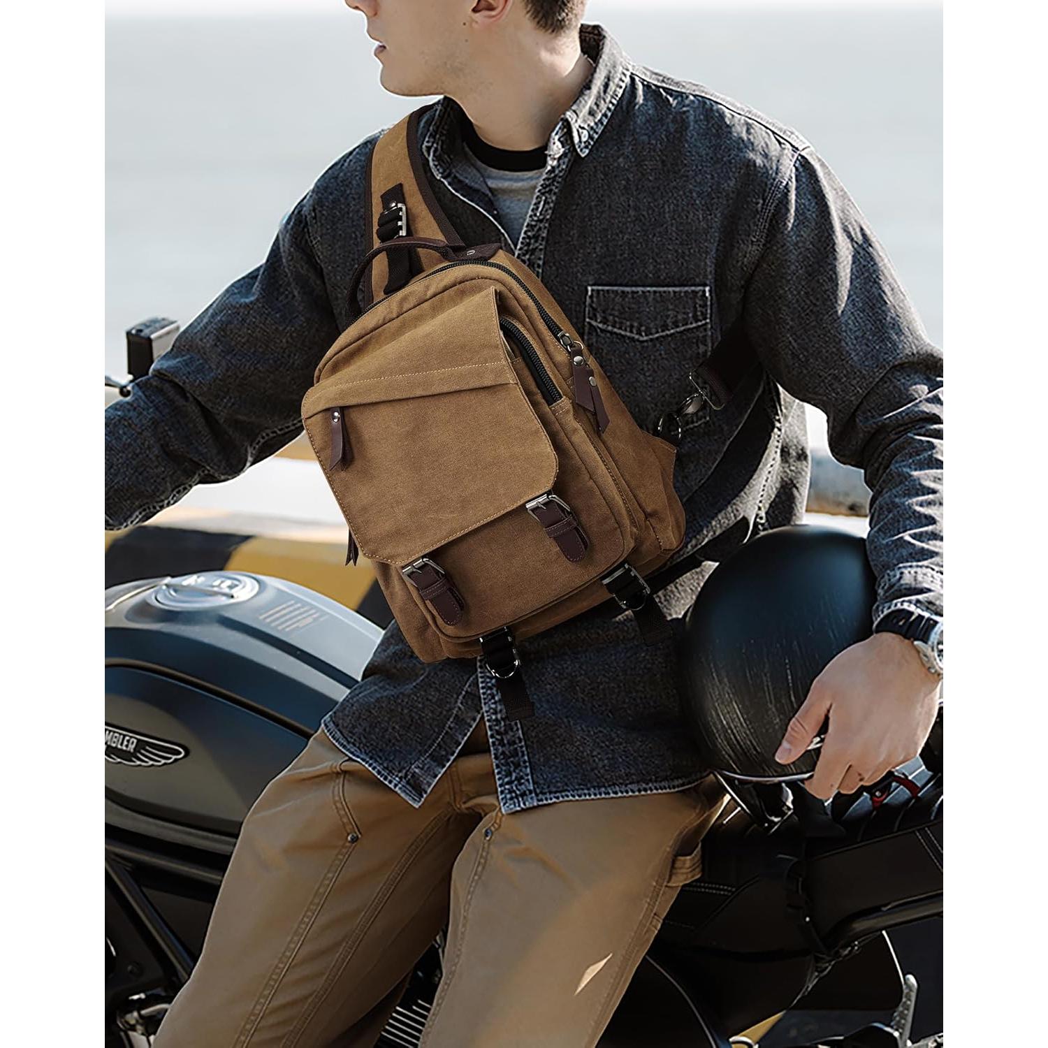 Bolsa Mensajera Lona A-Khaki 33x29cm Multifuncional