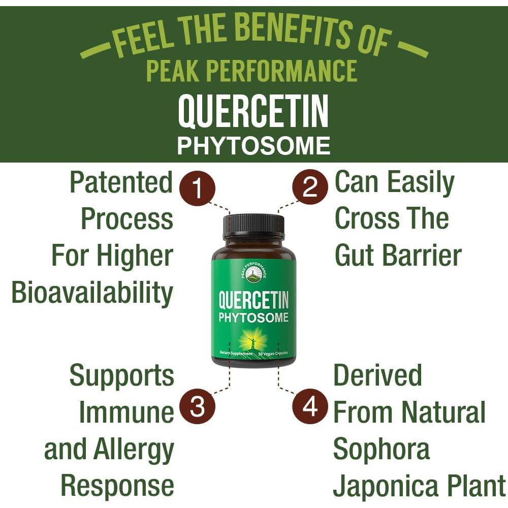Cápsulas Veganas Quercetina Phytosome Peak Performance 250mg