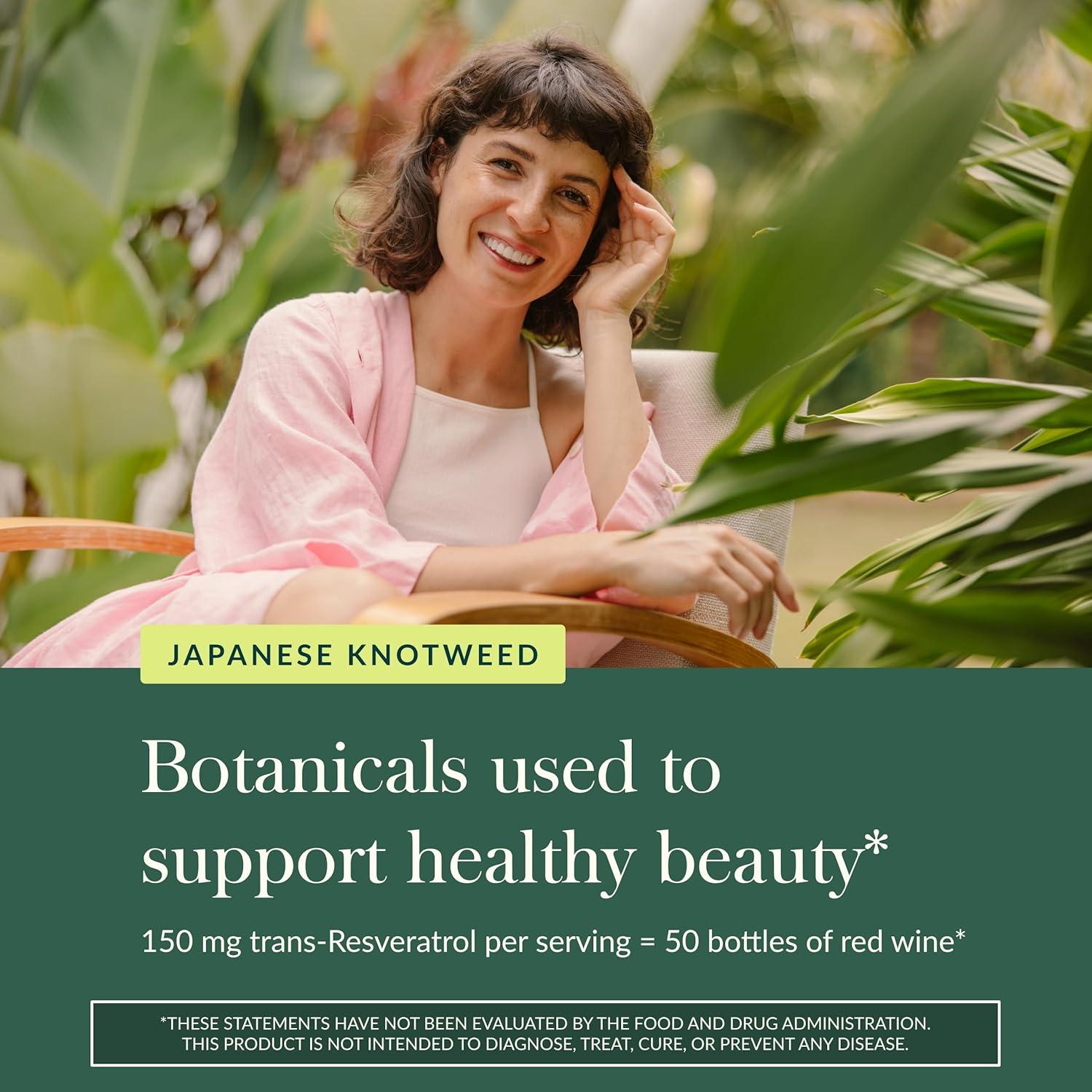 Suplemento Antioxidante Gaia Herbs Resveratrol 150 mg 50 Cápsulas