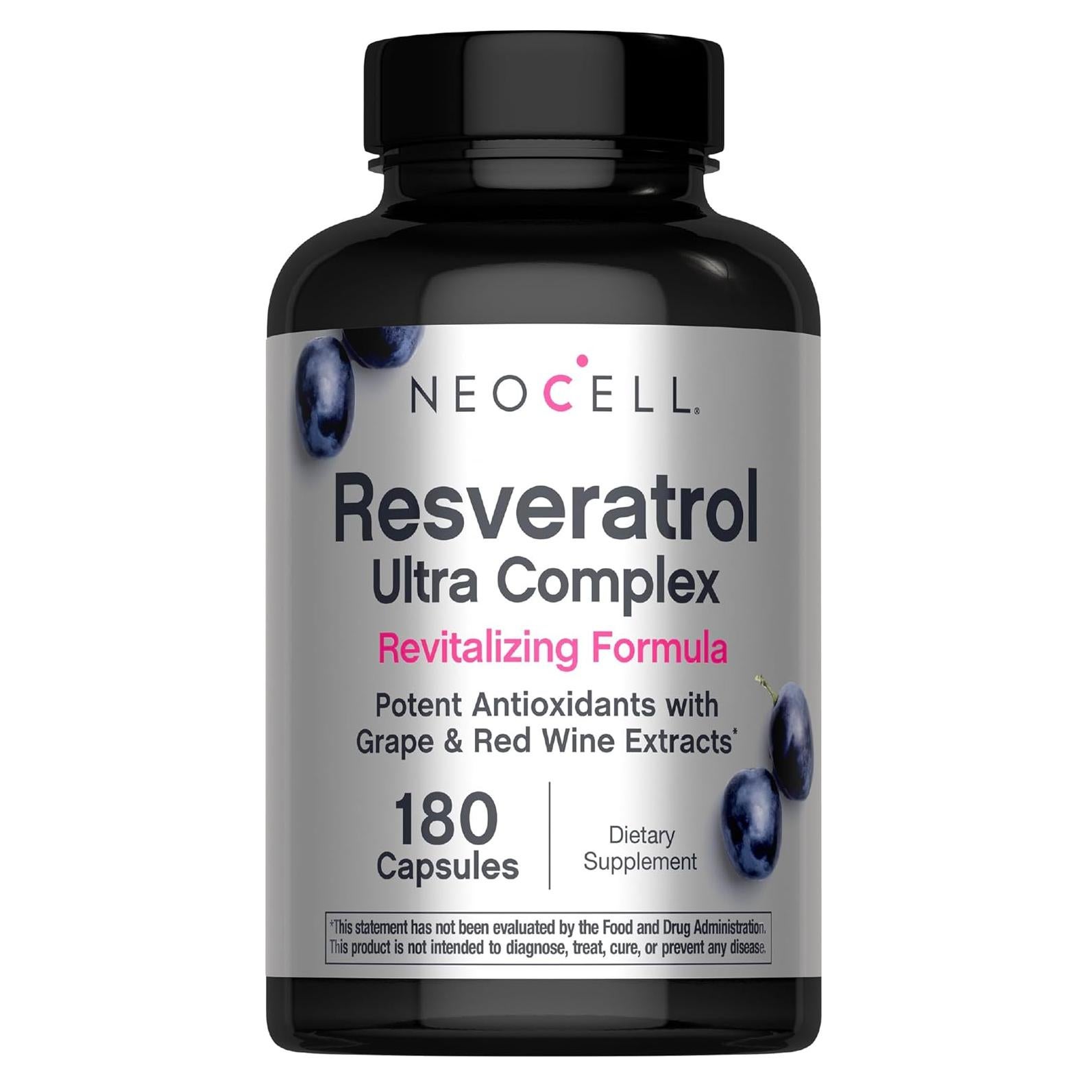 Complejo de Resveratrol NeoCell 1800 mg 180 Cápsulas Antioxidantes