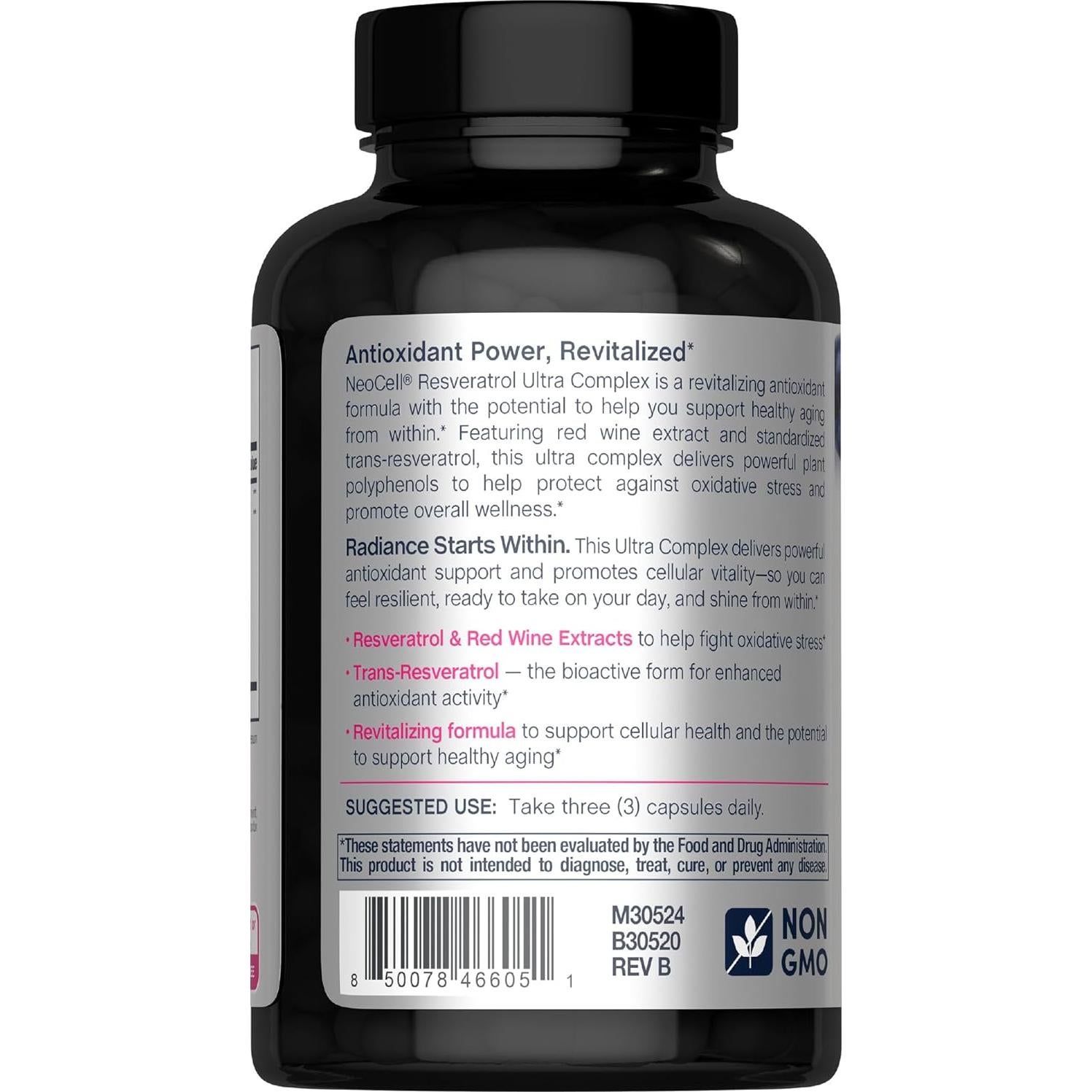 Complejo de Resveratrol NeoCell 1800 mg 180 Cápsulas Antioxidantes
