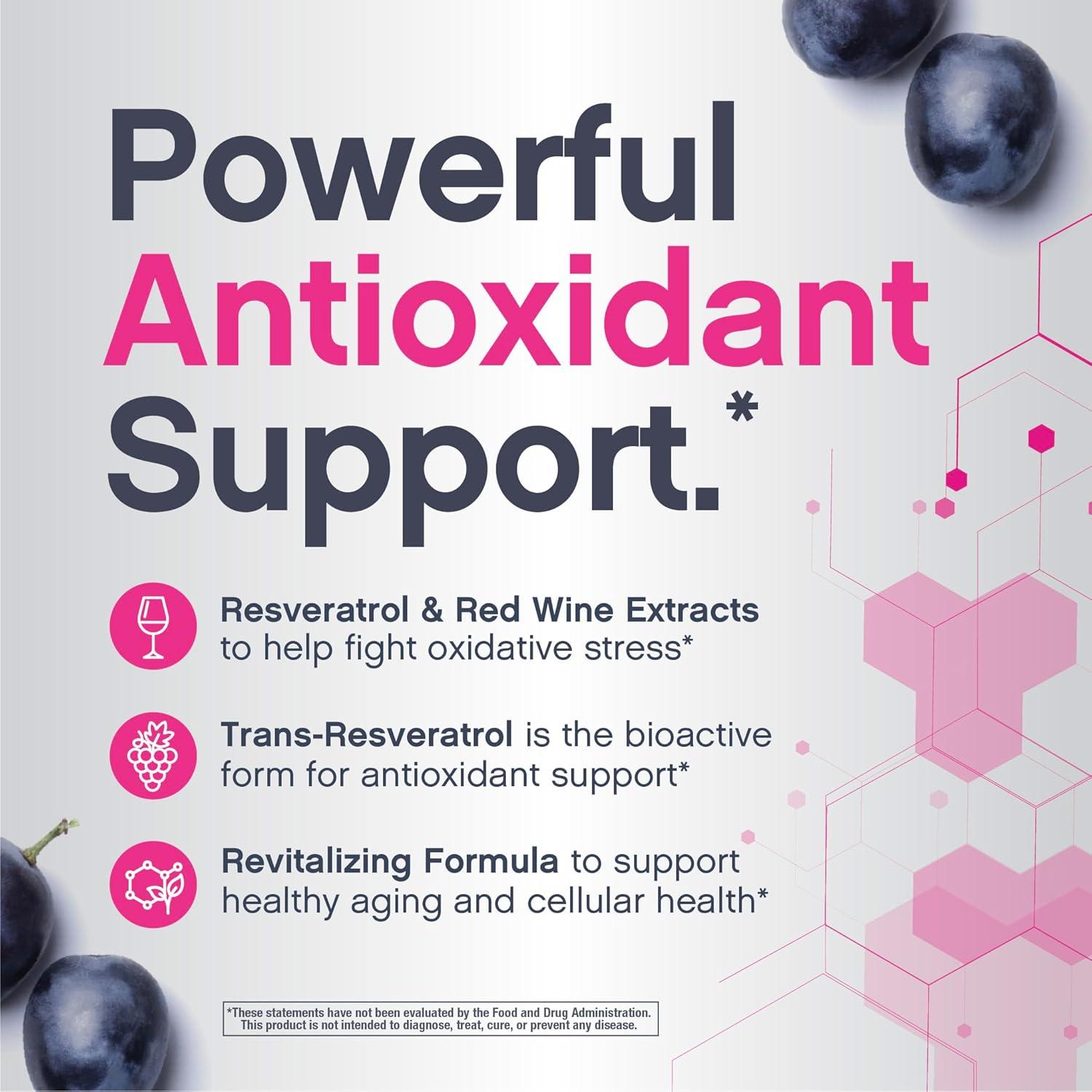 Complejo de Resveratrol NeoCell 1800 mg 180 Cápsulas Antioxidantes