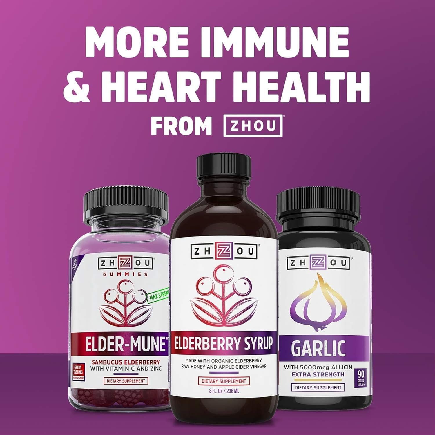 Suplemento Zhou Resveratrol 1000mg - 60 Cápsulas Vegetales