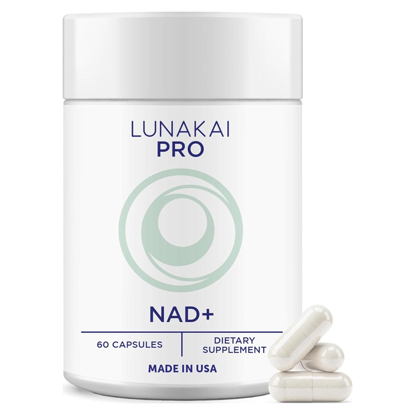 Suplemento de NAD+ Lunakai PRO 60 Cápsulas - Energía y Longevidad