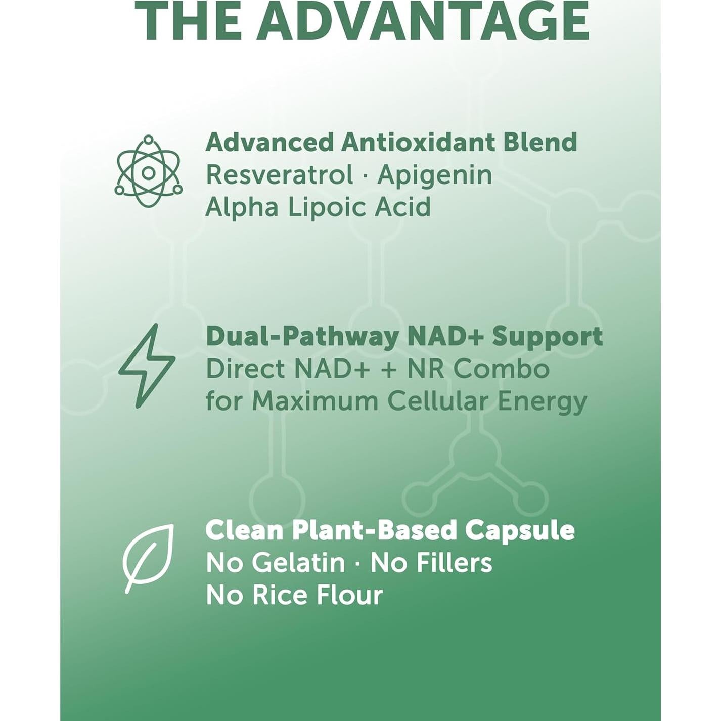 Suplemento de NAD+ Lunakai PRO 60 Cápsulas - Energía y Longevidad