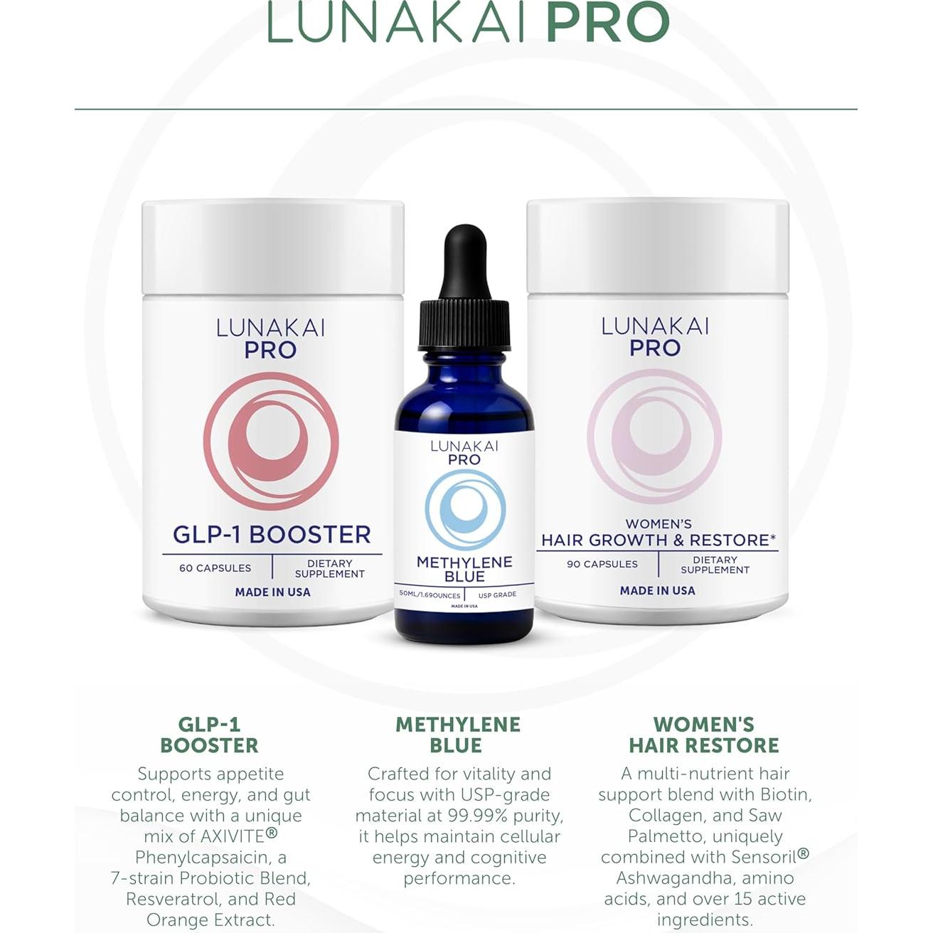 Suplemento de NAD+ Lunakai PRO 60 Cápsulas - Energía y Longevidad