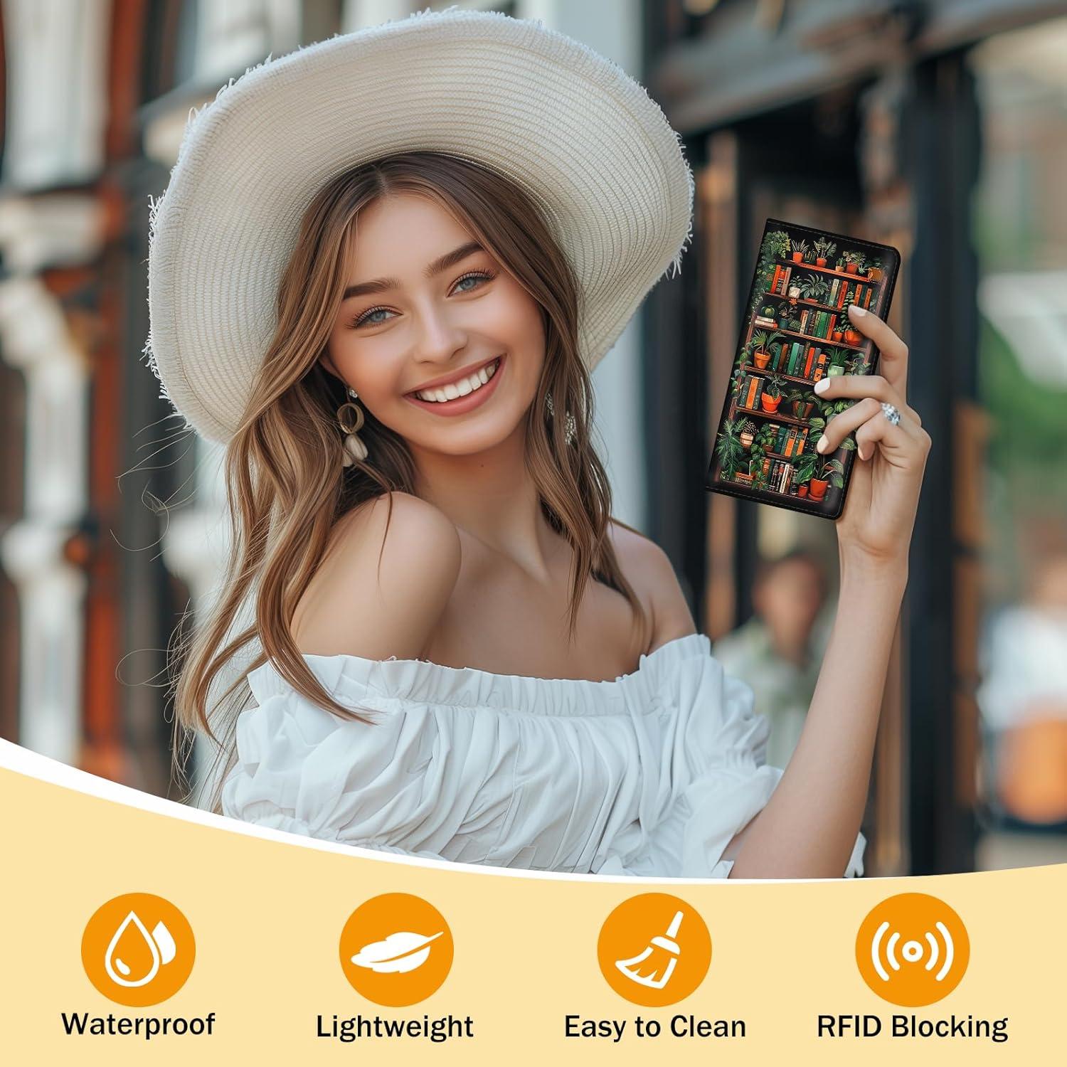 Billetera Mujer Immaturus RFID Cuero PU Delgada 19.3x9.8cm