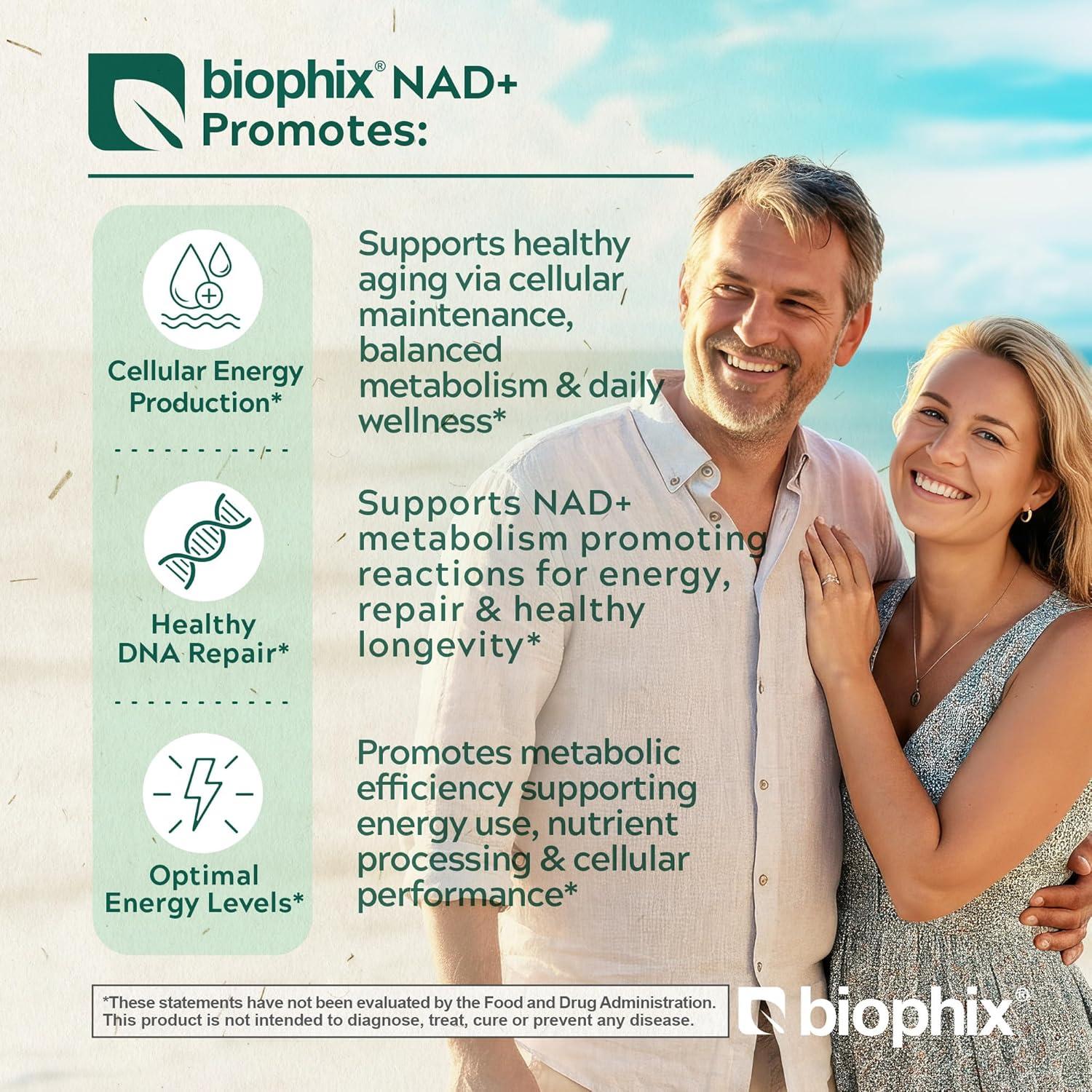Suplemento Liposomal NAD+ Biophix 1000 mg 100 Cápsulas