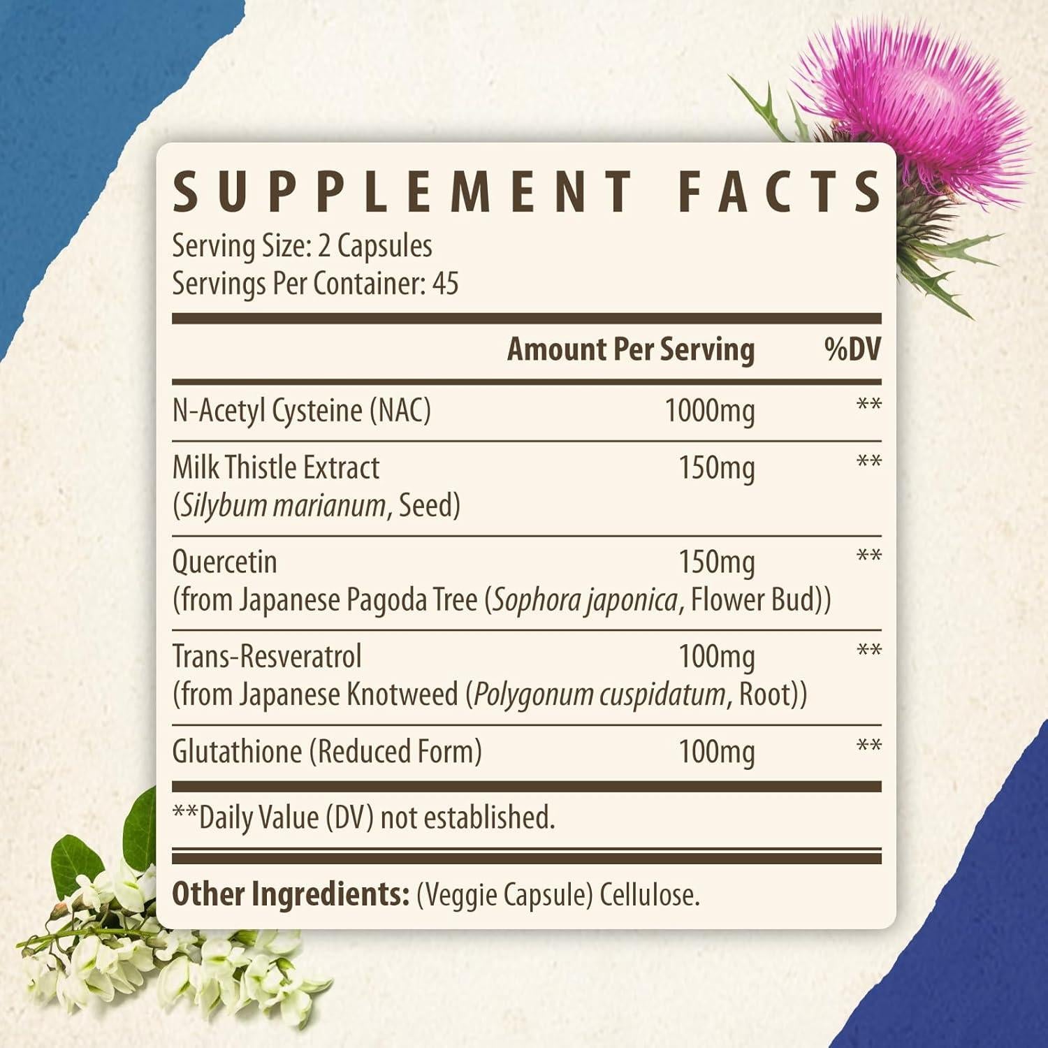 Suplemento Antioxidante Kynderynl NAC 1000mg 90 Cápsulas Veganas