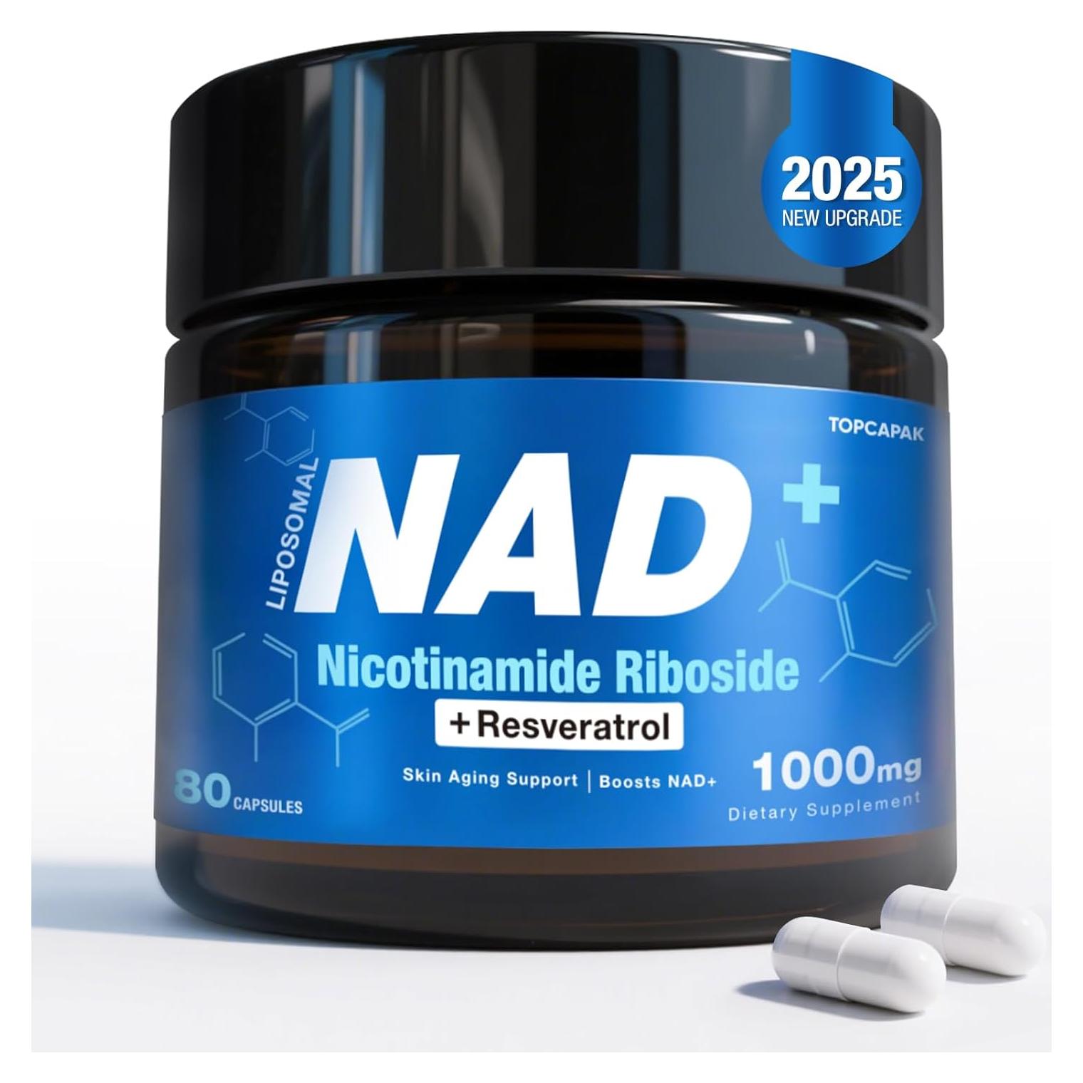 Suplemento NAD+ 1000mg TOPCAPAK - Ribósido de Nicotinamida