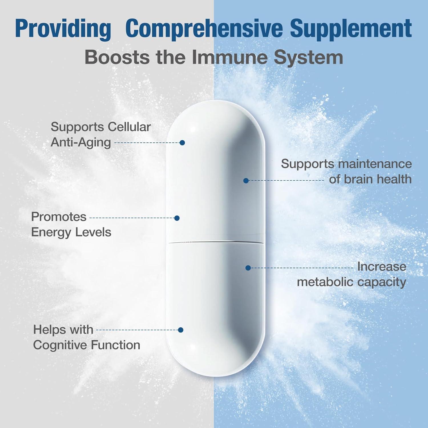 Suplemento NAD+ 1000mg TOPCAPAK - Ribósido de Nicotinamida