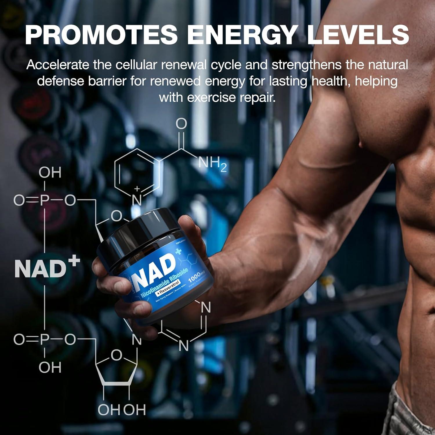 Suplemento NAD+ 1000mg TOPCAPAK - Ribósido de Nicotinamida