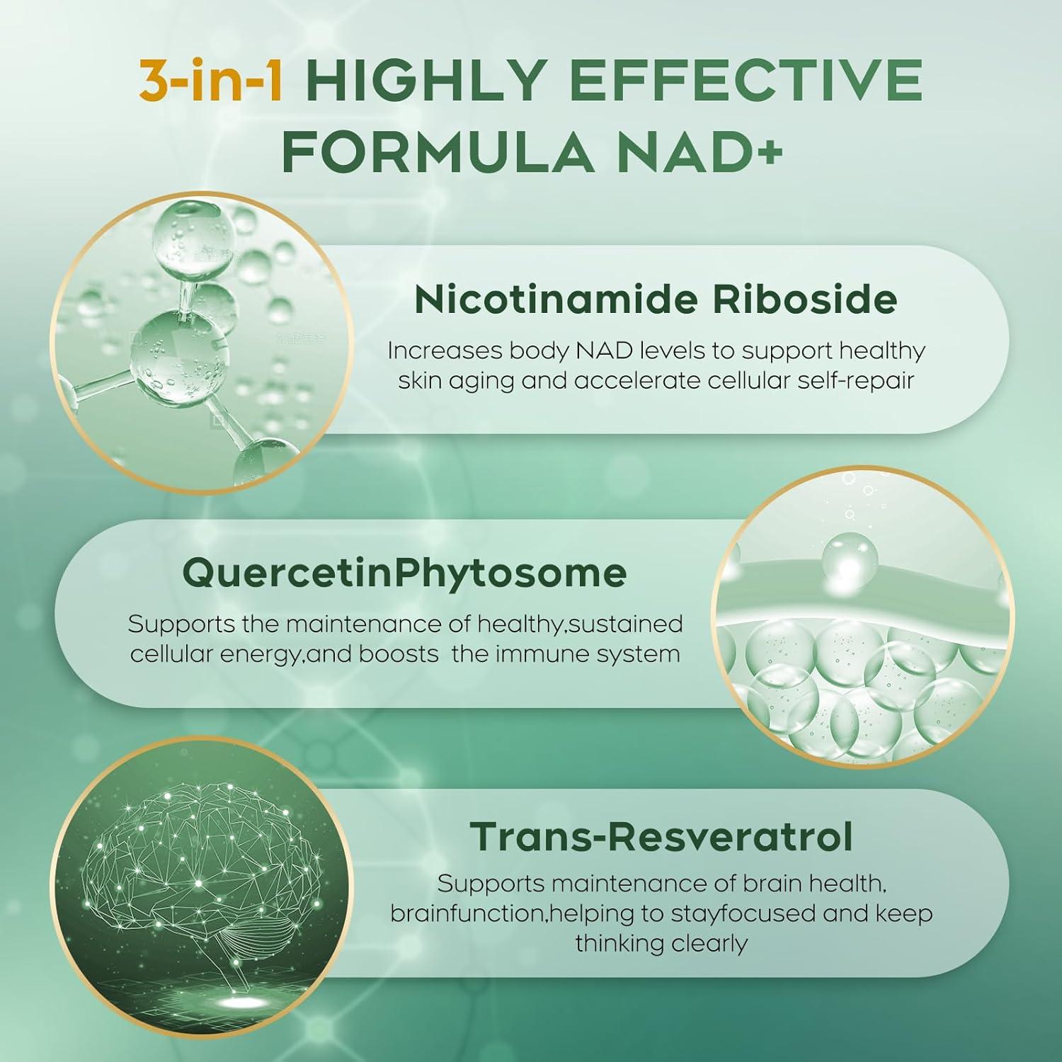 Suplemento Liposomal de NAD+ 900mg MayBeJiangWei - Antienvejecimiento