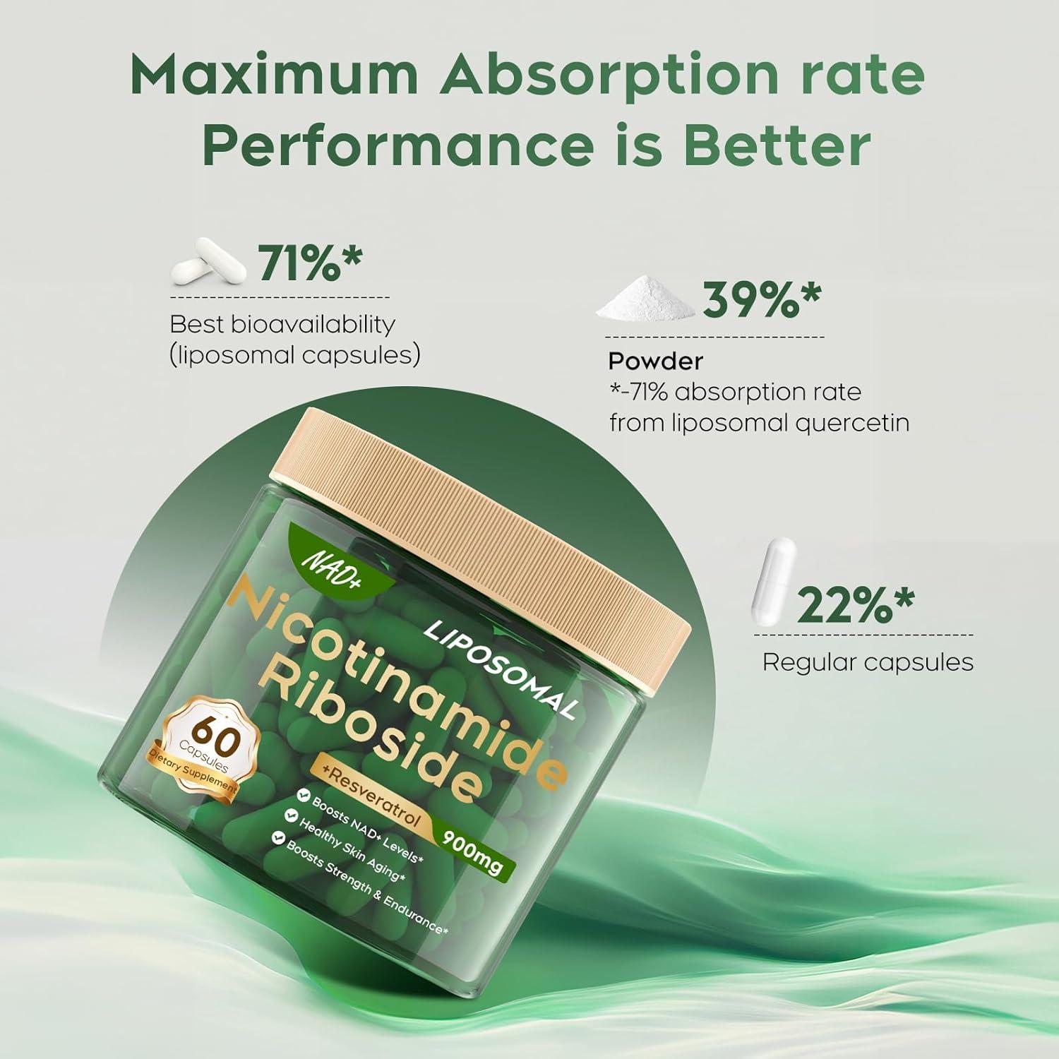 Suplemento Liposomal de NAD+ 900mg MayBeJiangWei - Antienvejecimiento