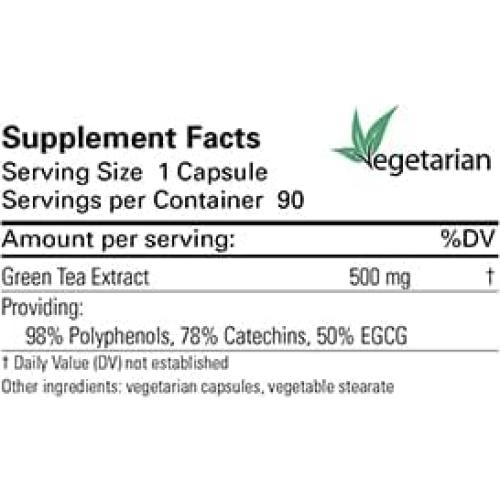 Karuna Té Verde 500mg - 90 Cápsulas Vegetarianas Antioxidantes