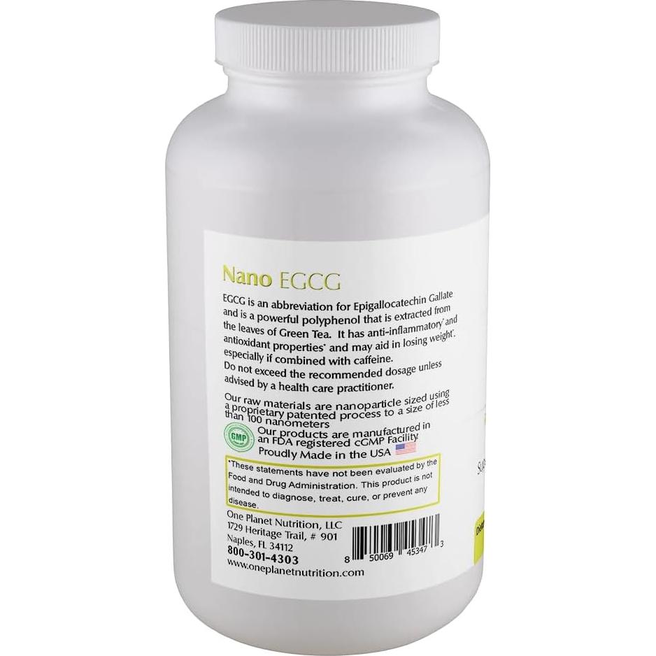 Cápsulas Nano EGCG One Planet Nutrition 250 mg - 120 Porciones